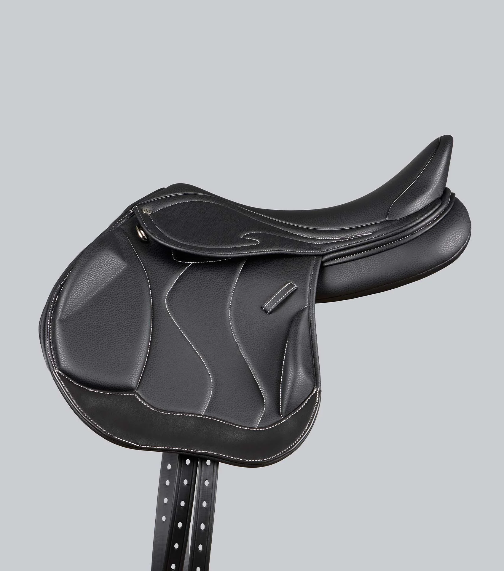 Rouen Synthetic Monoflap Cross Country Saddle Black - Image 3
