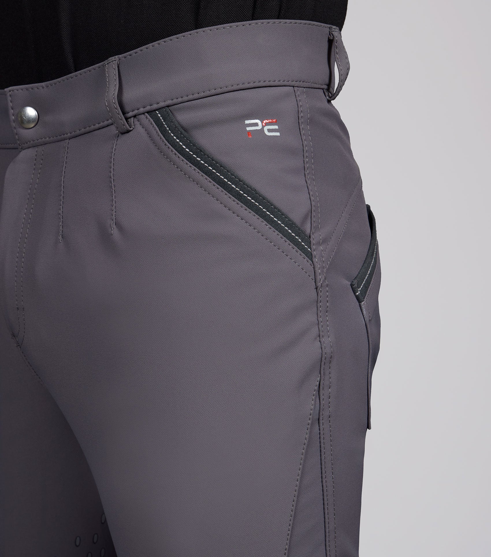 SALE - Barusso Men's Gel Knee Breeches Anthracite - Image 3