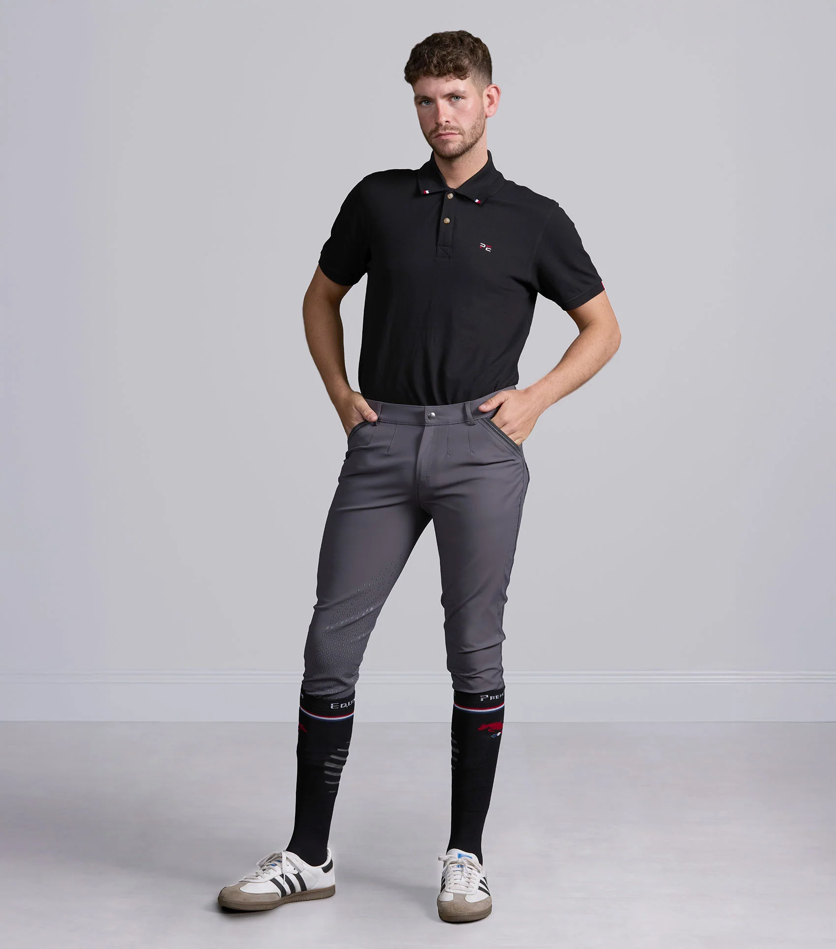SALE - Barusso Men's Gel Knee Breeches Anthracite - Image 6
