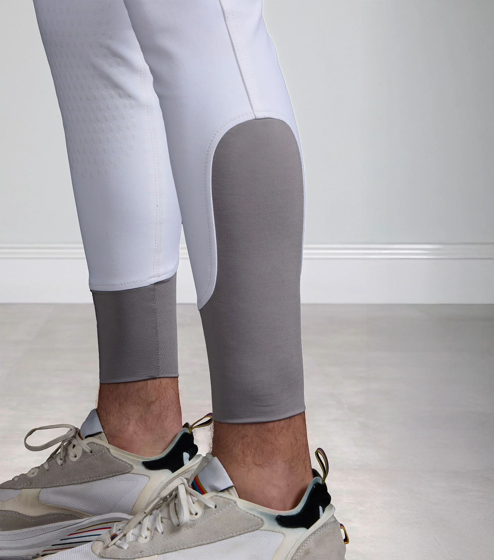 SALE - Barusso Men's Gel Knee Competition Breeches White - Image 5