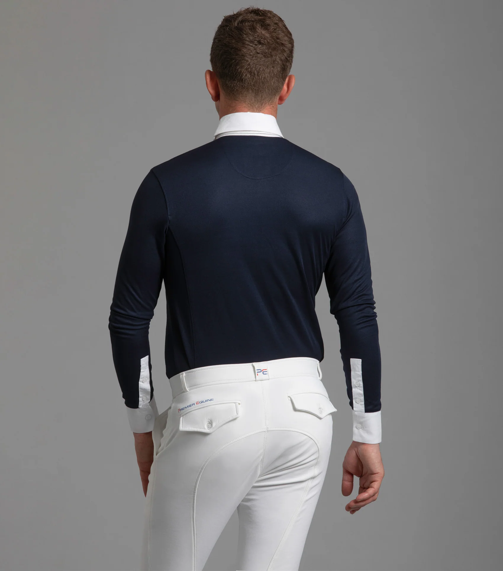 SALE Giulio Men's Long Sleeve Show Shirt Navy - Image 3