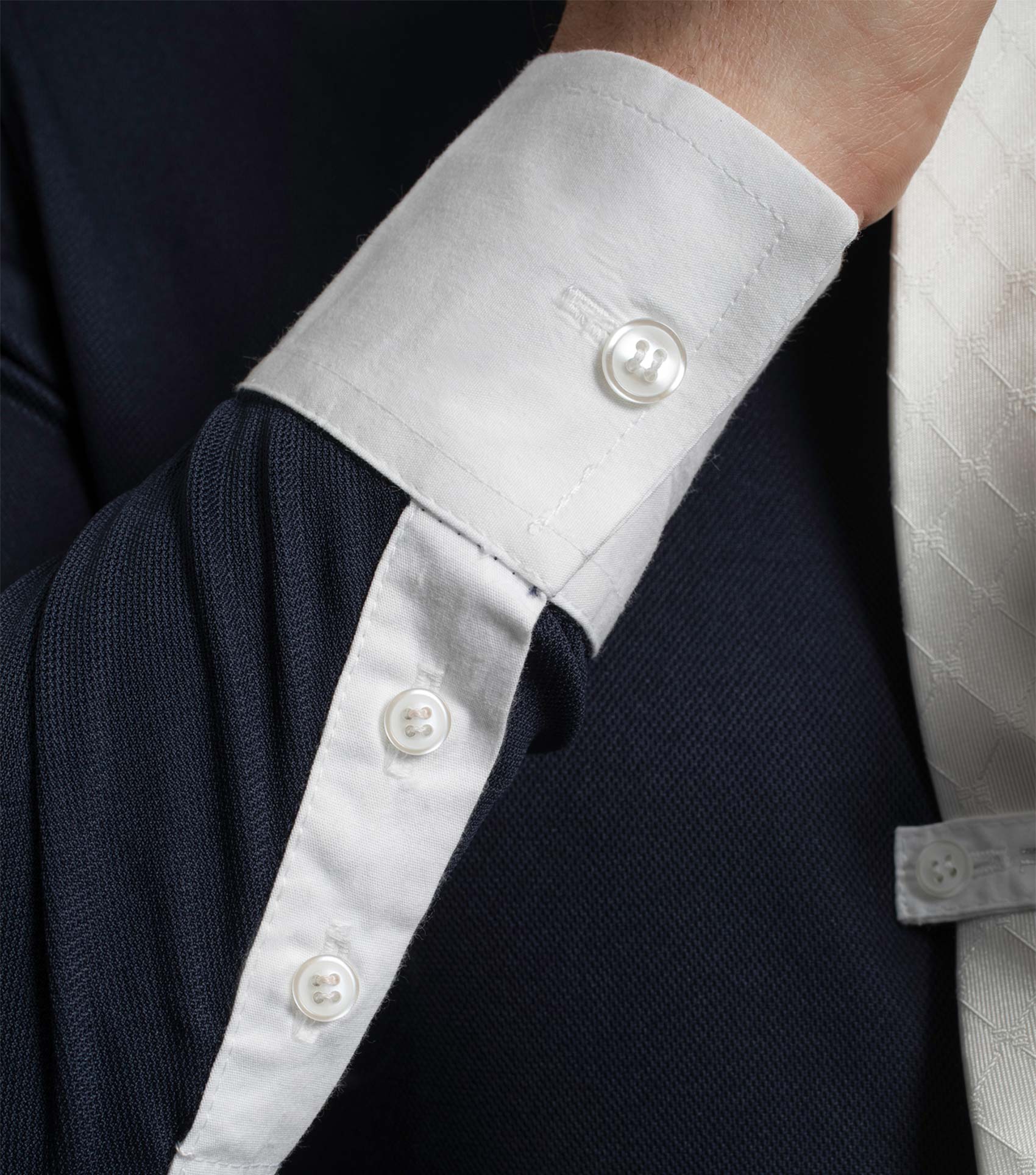 SALE Giulio Men's Long Sleeve Show Shirt Navy - Image 5