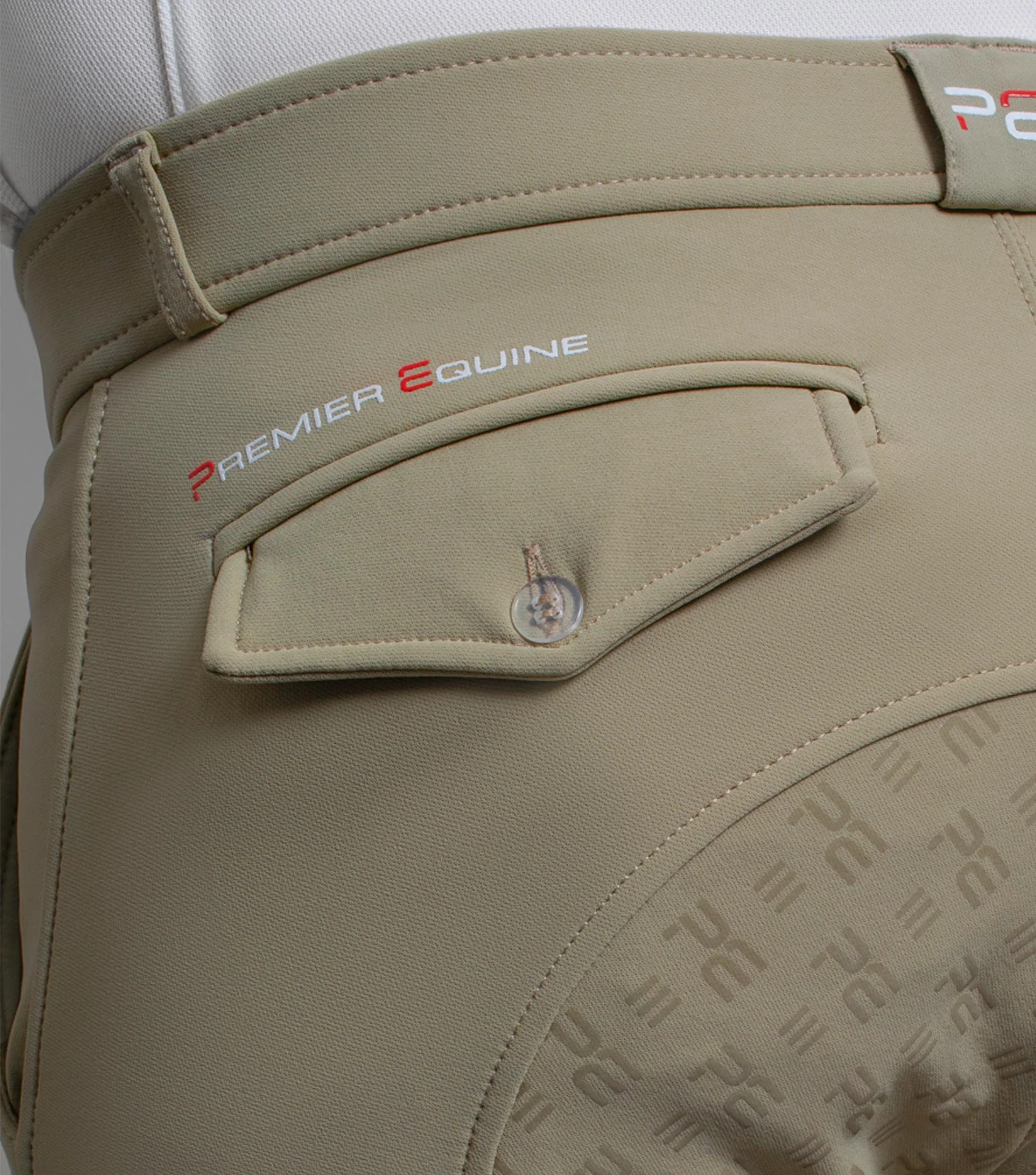 SALE - Levanzo Men's Full Seat Gel Competition Breeches Beige - Image 3