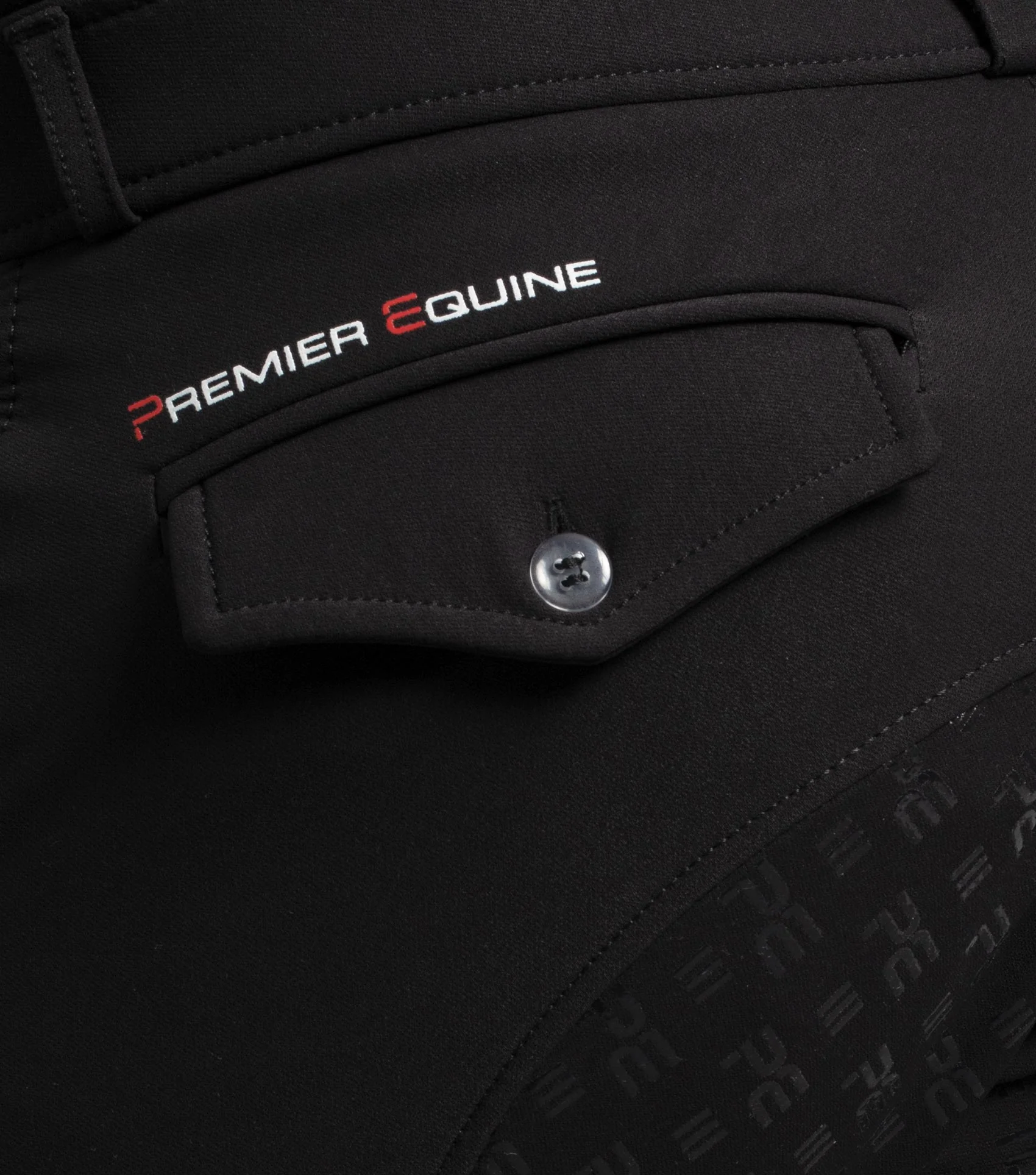SALE - Levanzo Men's Full Seat Gel Riding Breeches Black - Image 3