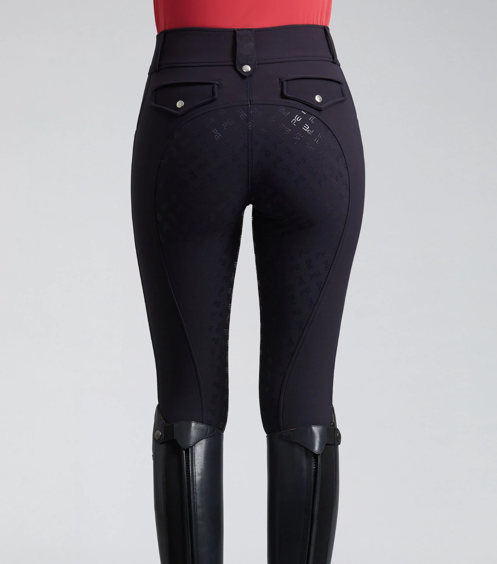 SALE Torino Ladies Full Seat Gel Riding Breeches Navy - Image 4