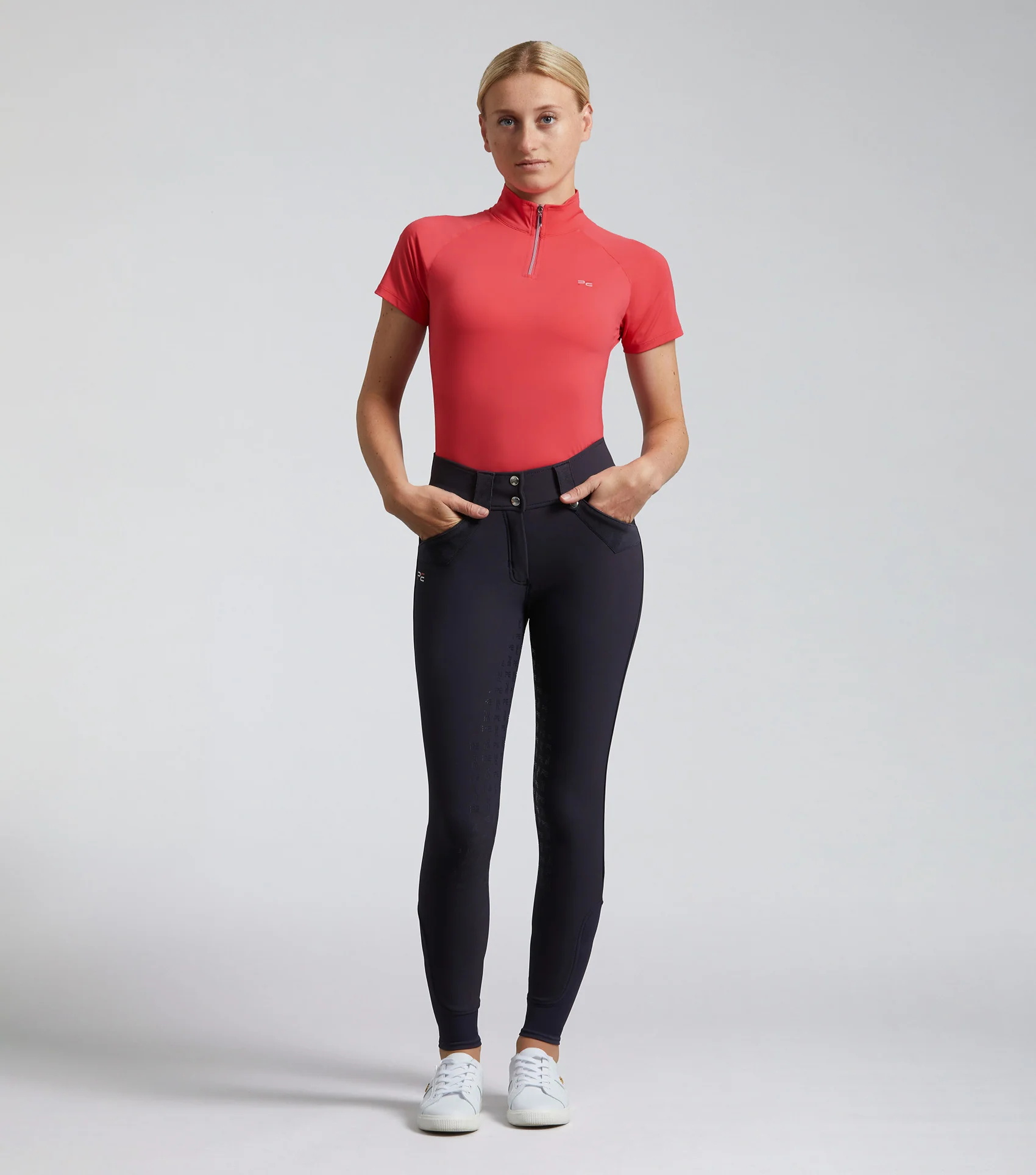 SALE Torino Ladies Full Seat Gel Riding Breeches Navy - Image 5