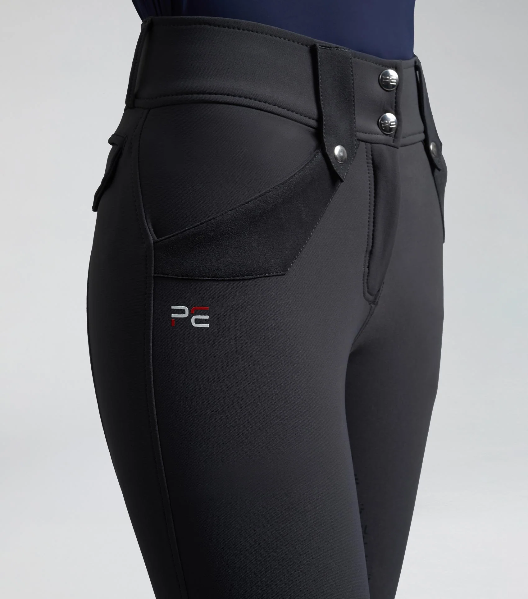 SALE - Torino Ladies Full Seat Gel Riding Breeches Anthracite - Image 3