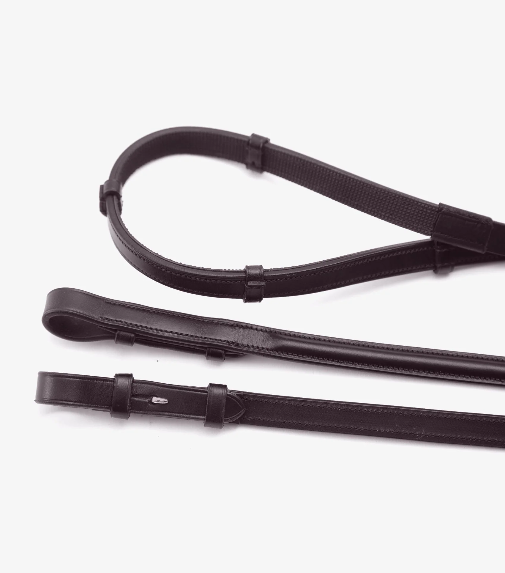 Salvatore Rubber & Leather Grip Reins Brown - Image 5