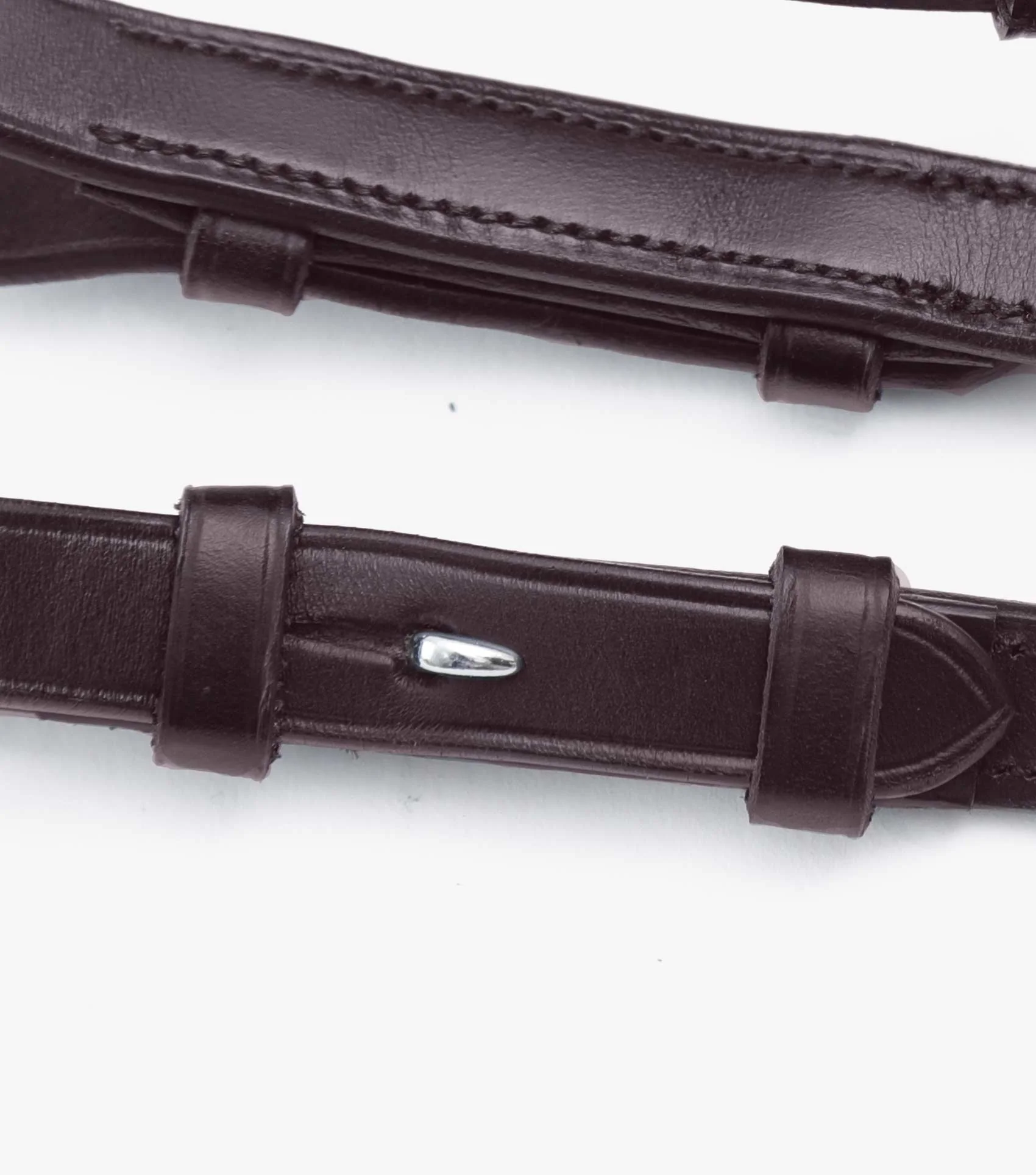 Salvatore Rubber & Leather Grip Reins Brown - Image 6