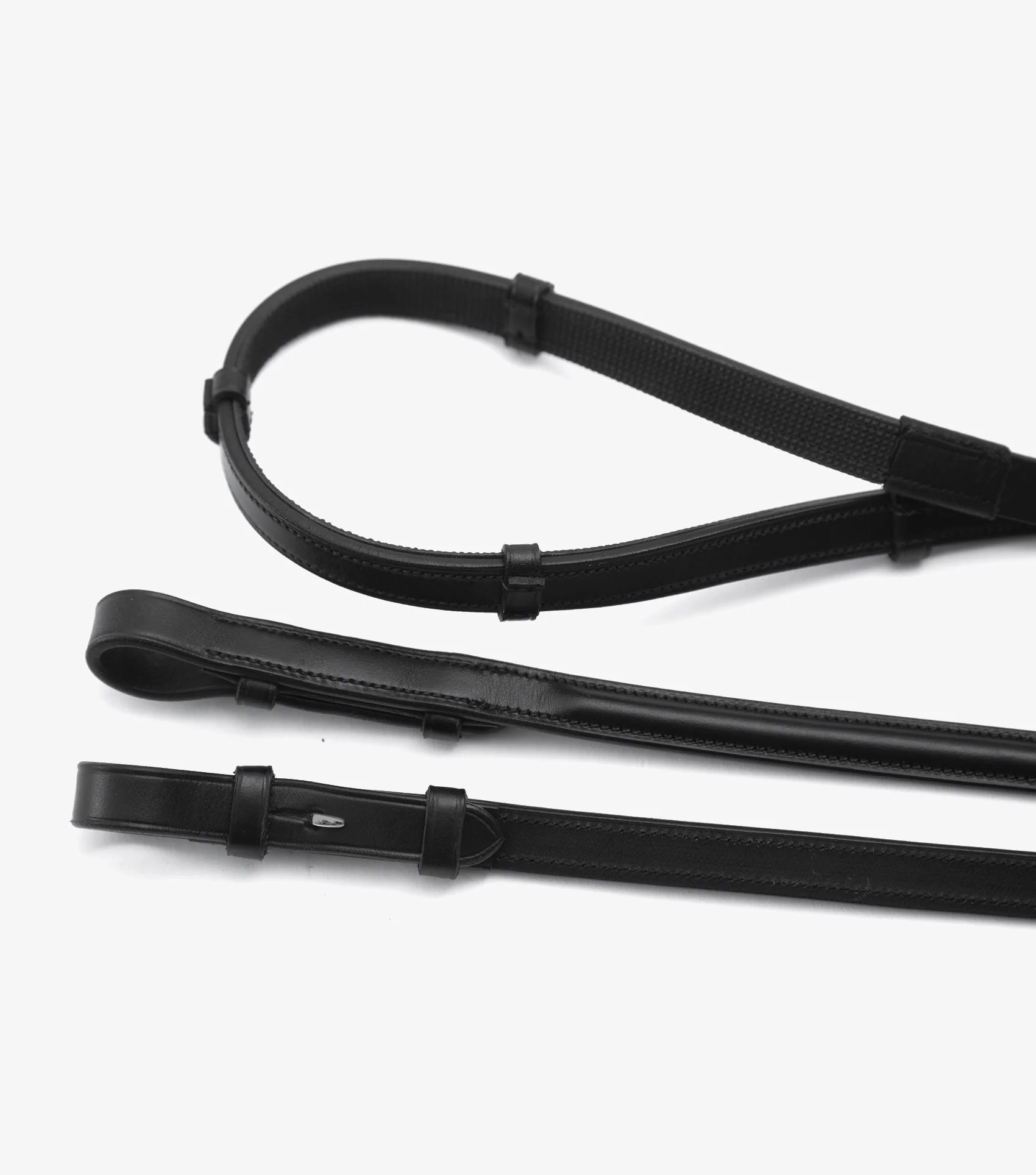 Salvatore Rubber & Leather Grip Reins Black - Image 5