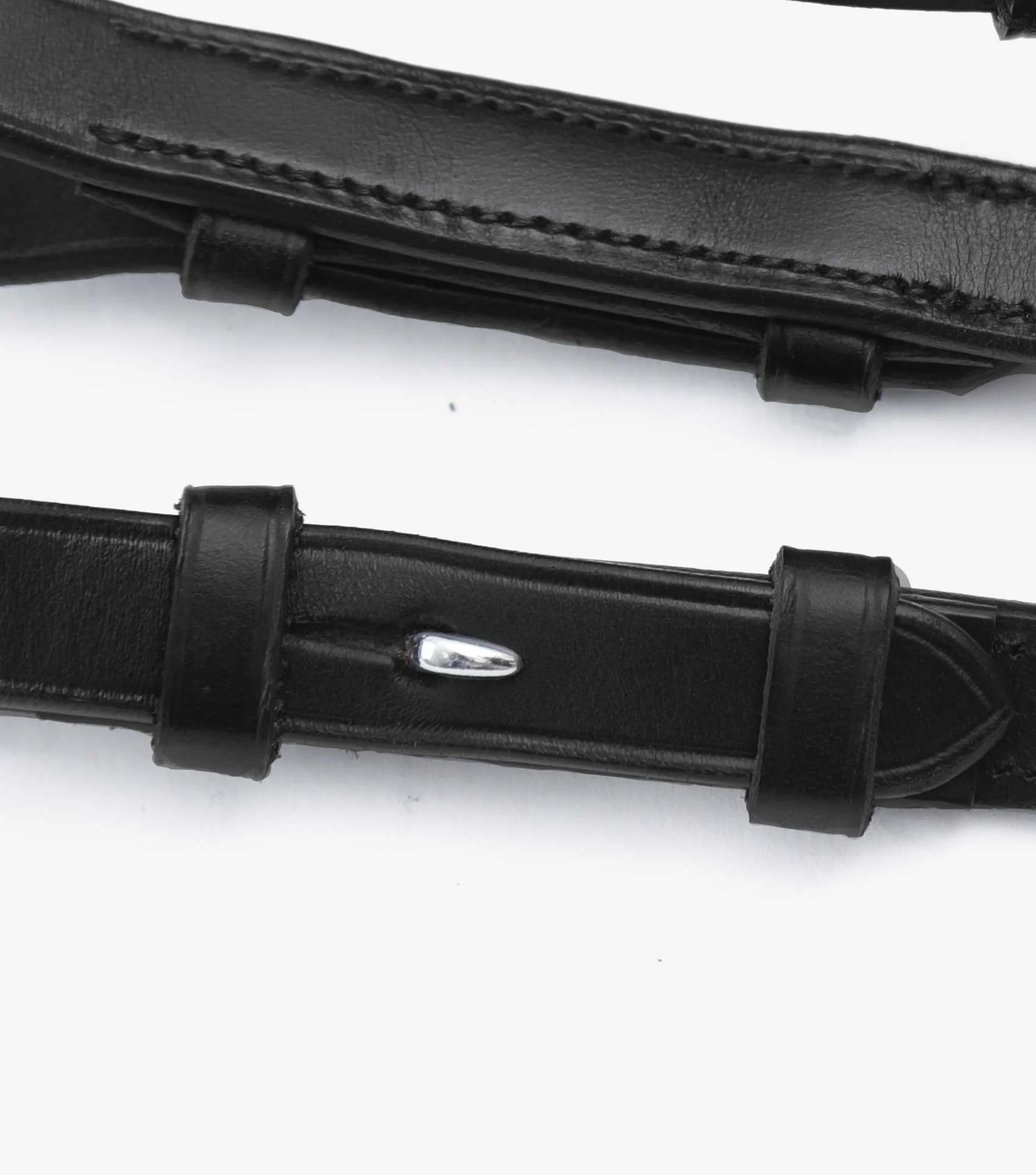 Salvatore Rubber & Leather Grip Reins Black - Image 6