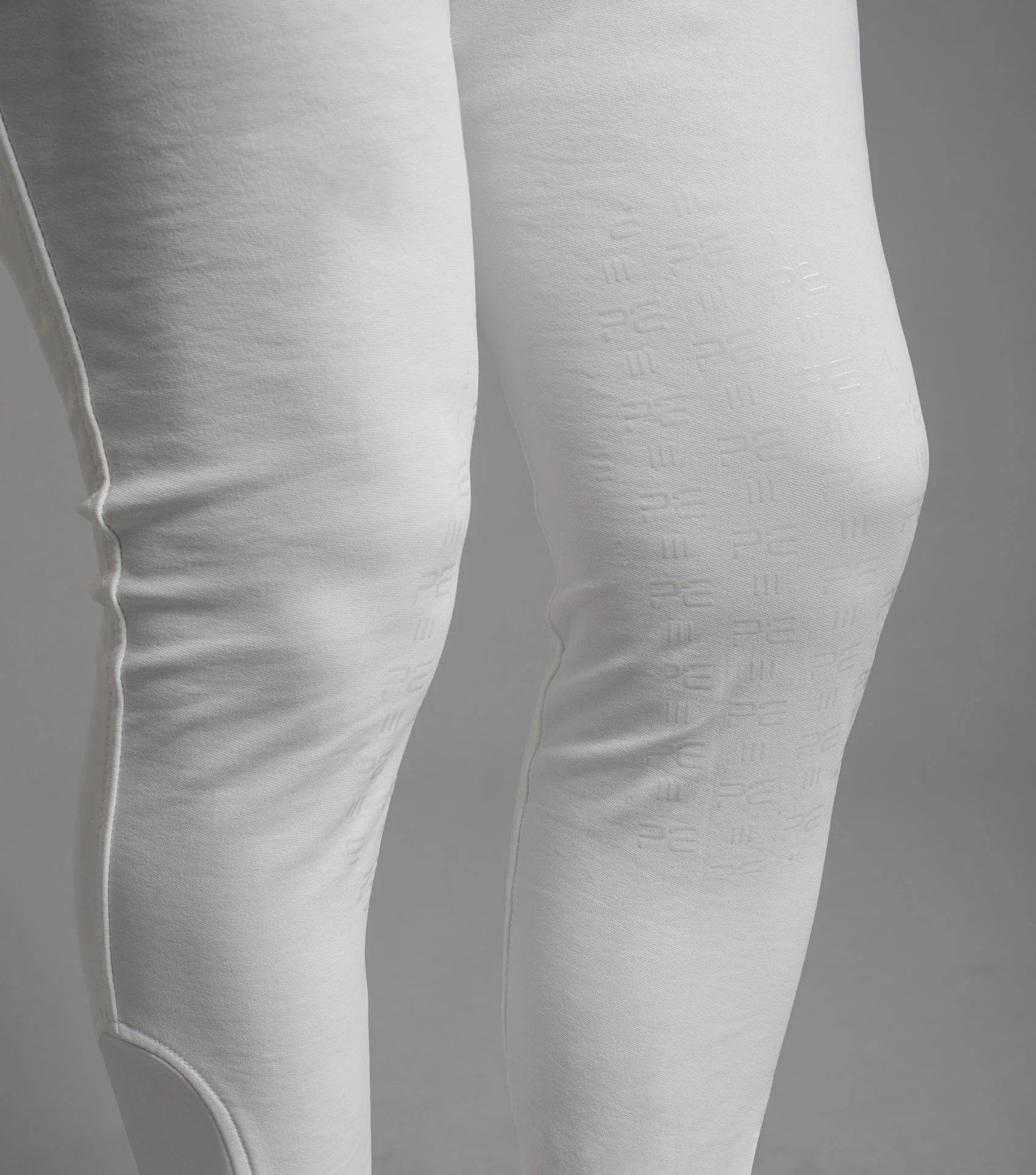 SALE - Santino Men's Gel Knee Competition Breeches White - Image 5
