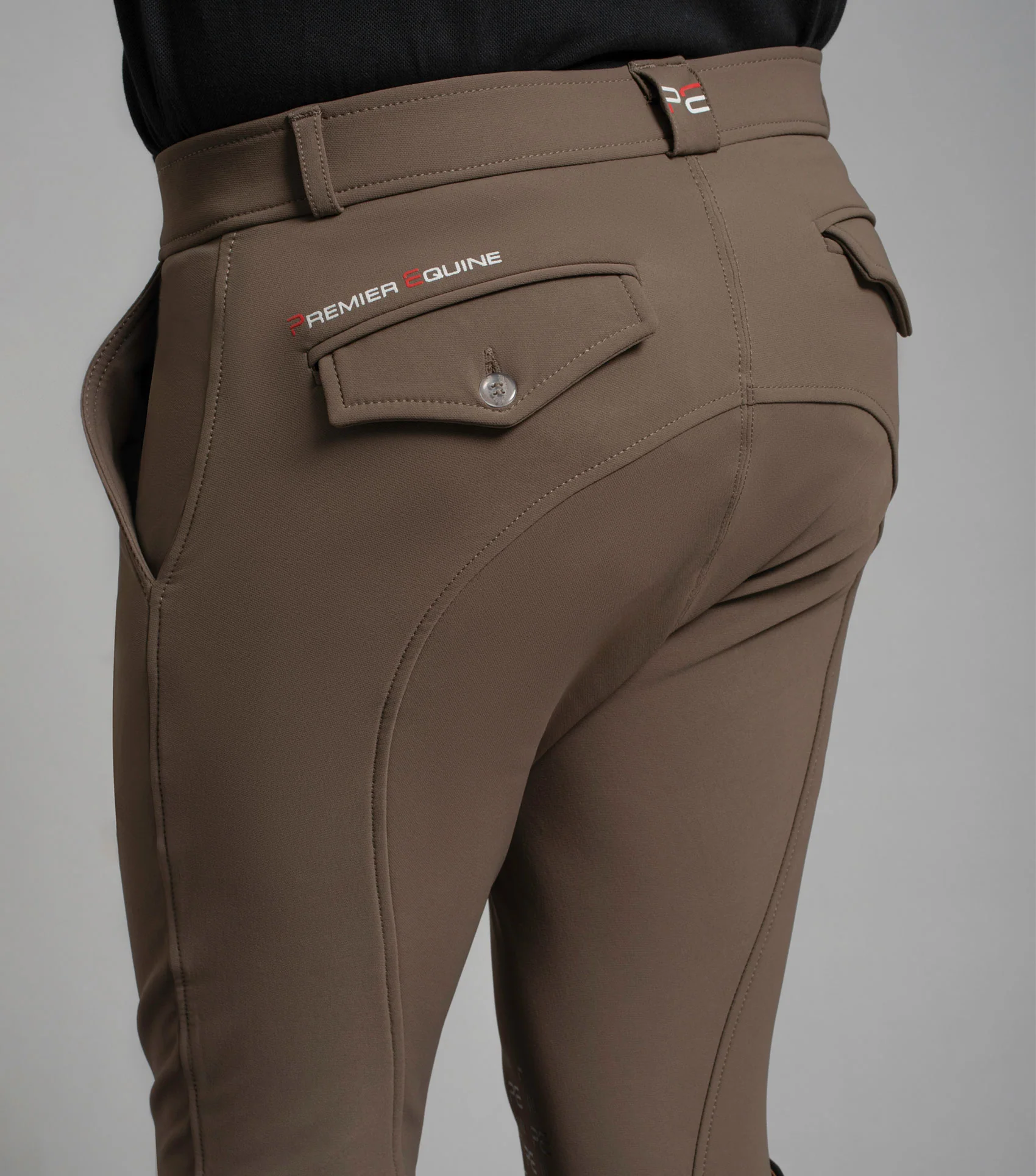 SALE - Santino Men's Gel Knee Riding Breeches Walnut - Image 3