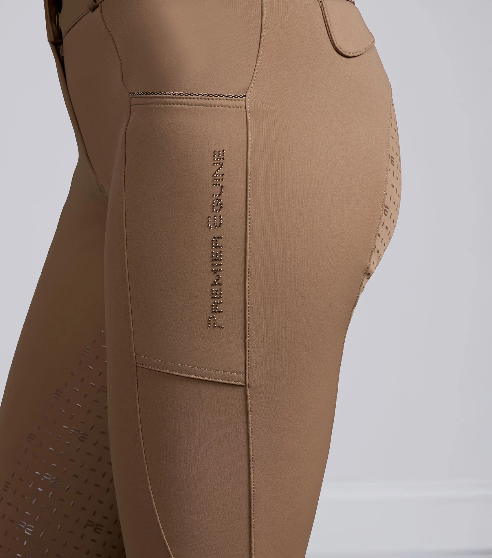 Sassari Womens Gel Full Seat Riding Breeches Caramel - Image 4