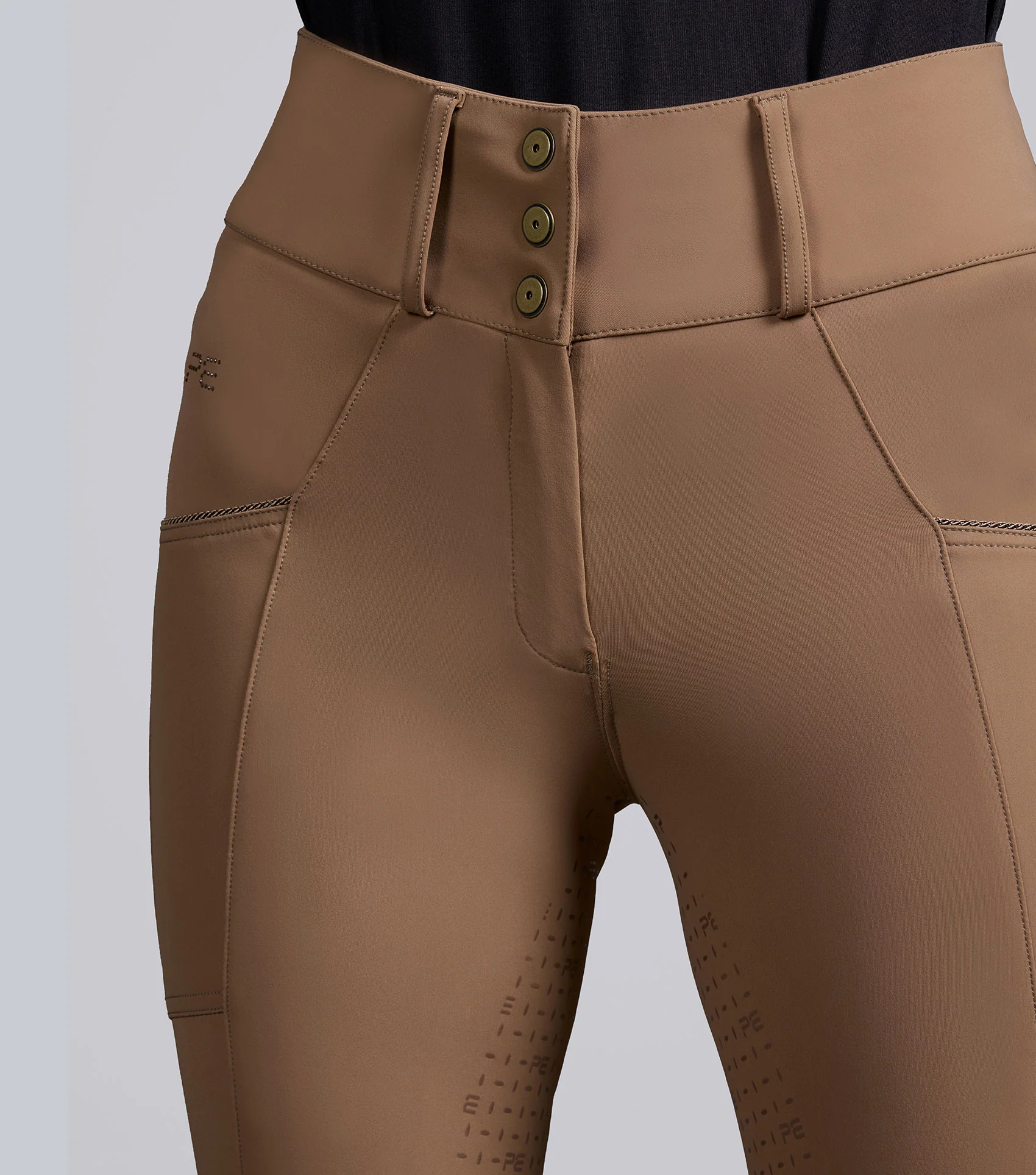 Sassari Womens Gel Full Seat Riding Breeches Caramel - Image 5