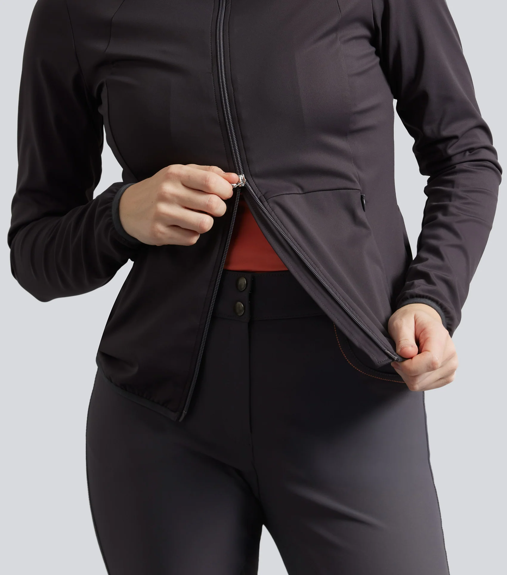 SALE - Savio Womens Technical Riding Jacket Anthracite Grey - Image 5