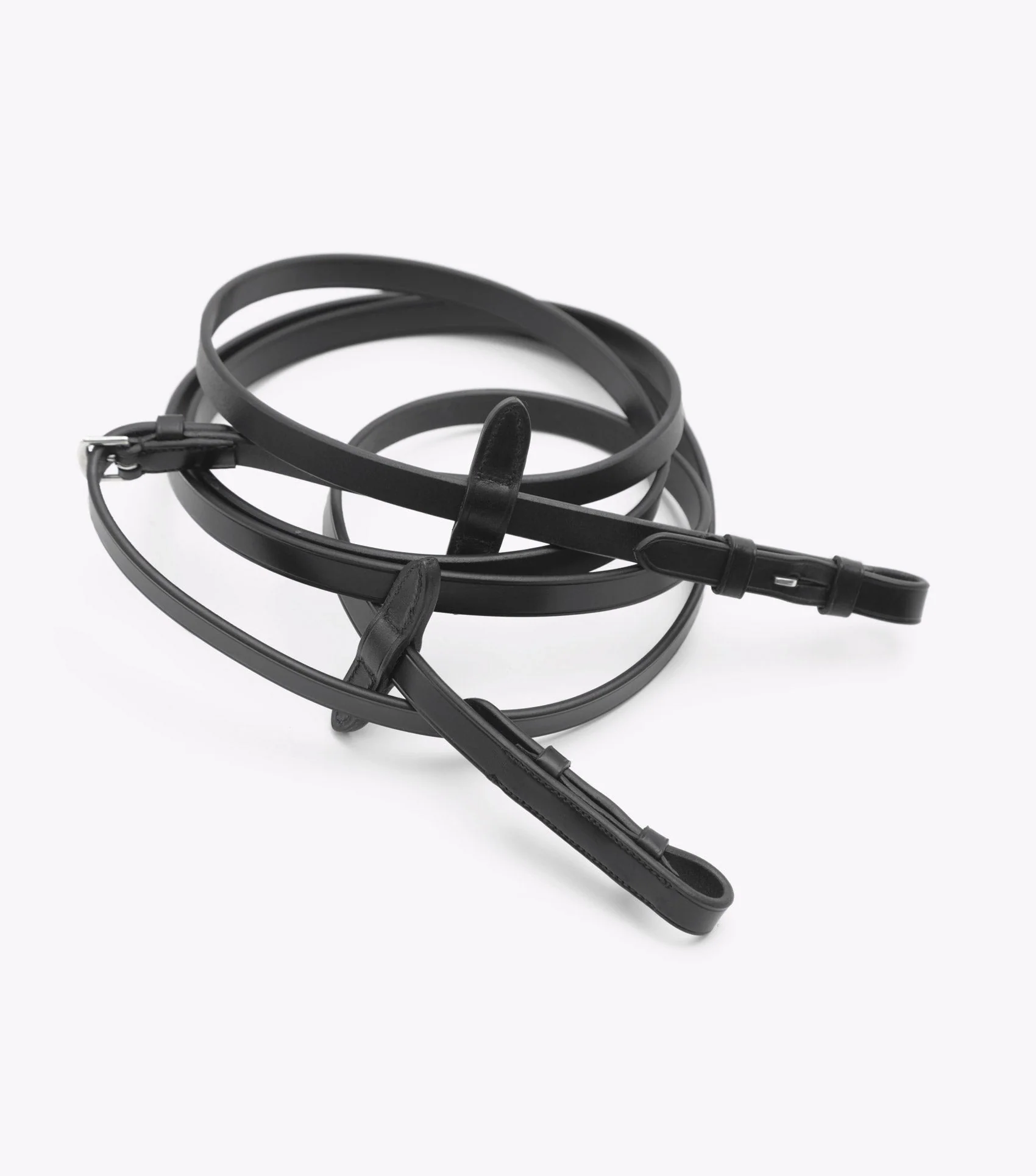 Senado Plain Leather Reins Black - Image 3