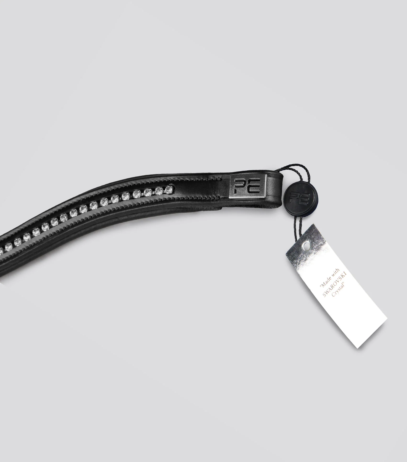 Shaped & Padded Browband / Swarovski Black - Image 2