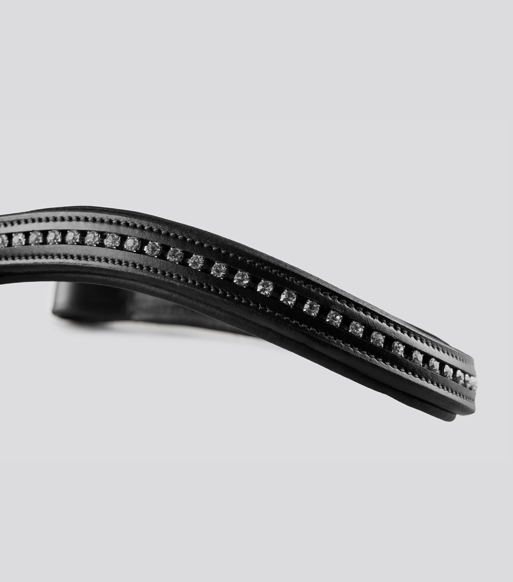 Shaped & Padded Browband / Swarovski Black - Image 3