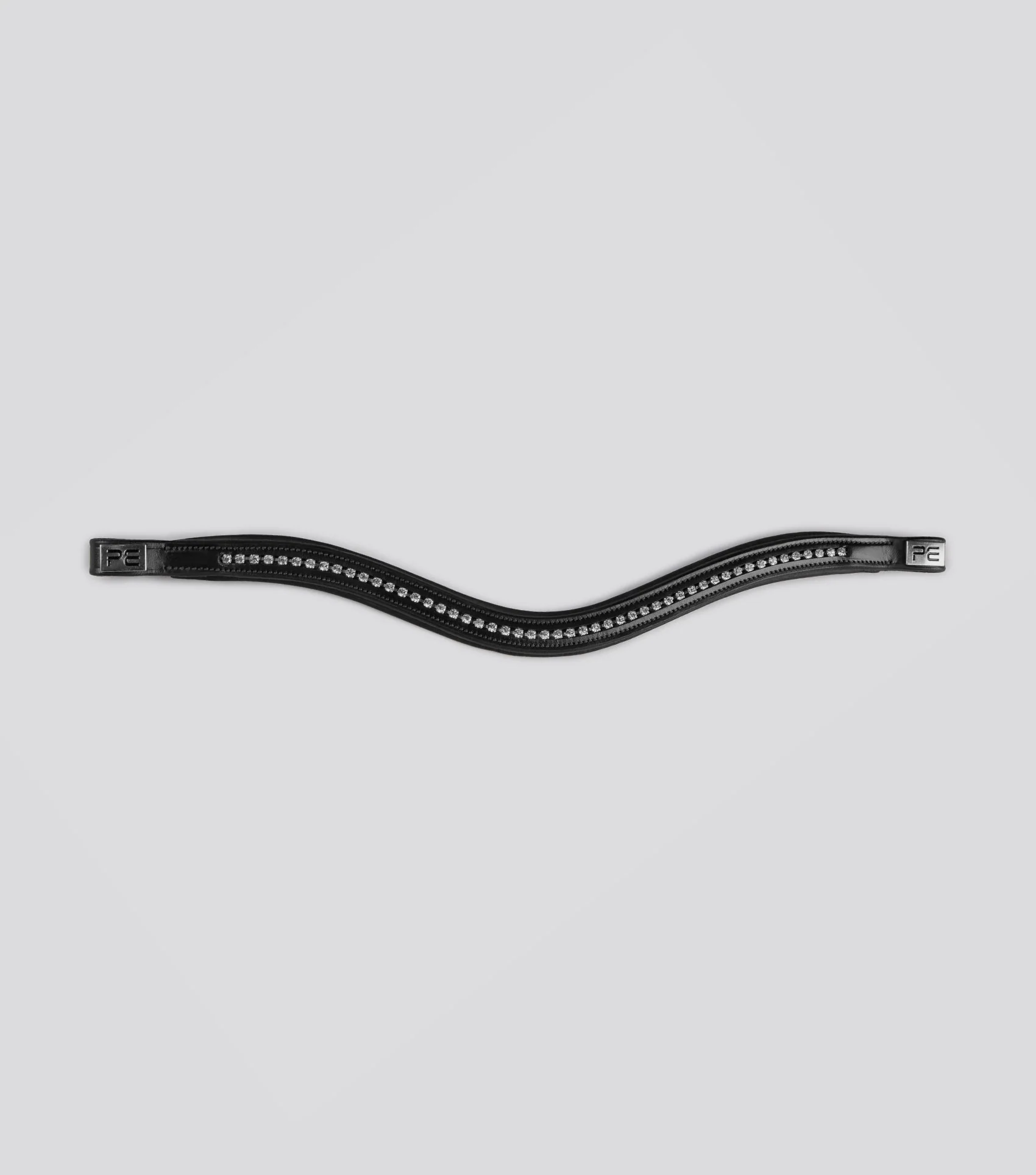 Shaped & Padded Browband / Swarovski Black - Image 4