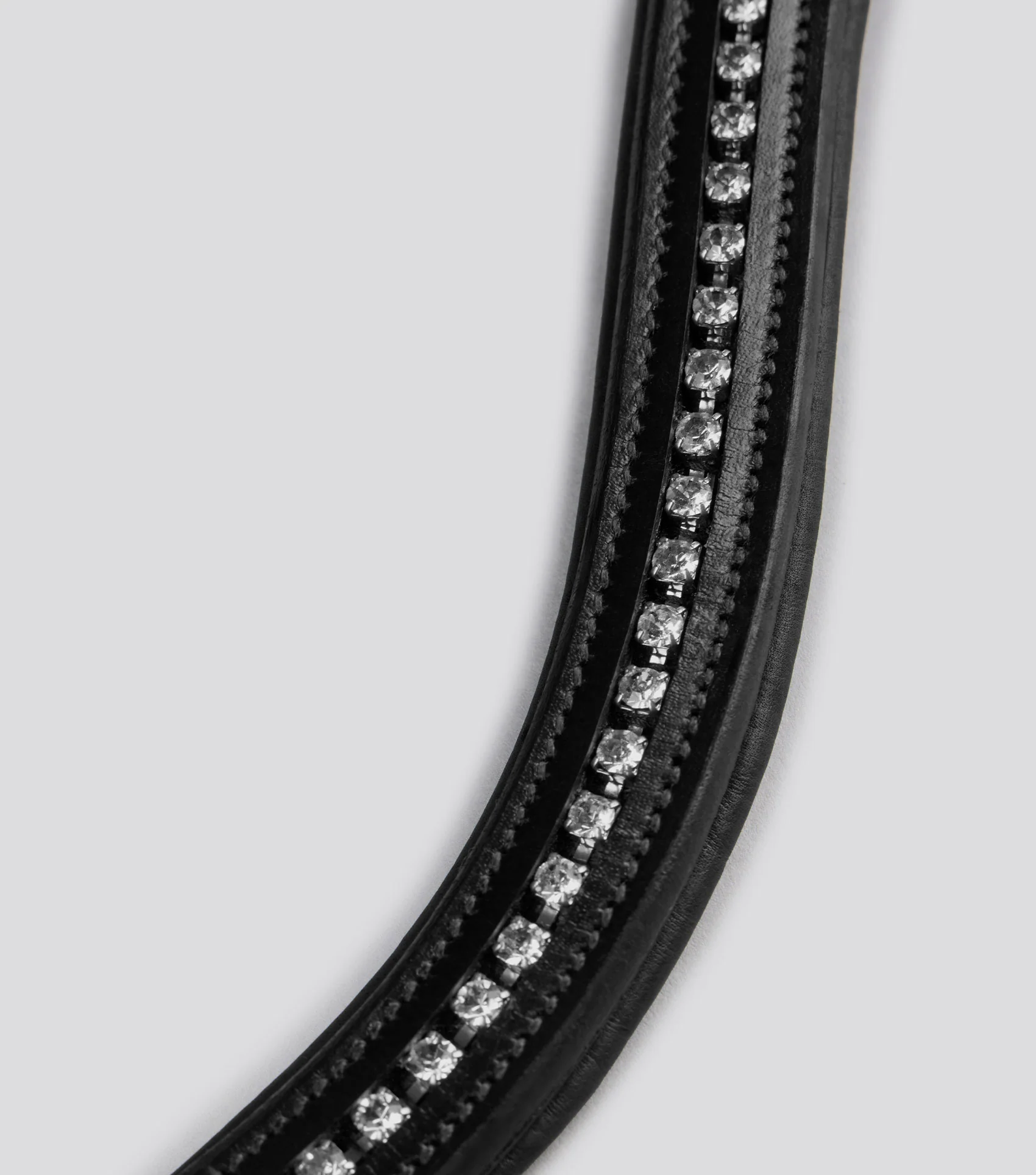 Shaped & Padded Browband / Swarovski Black - Image 5