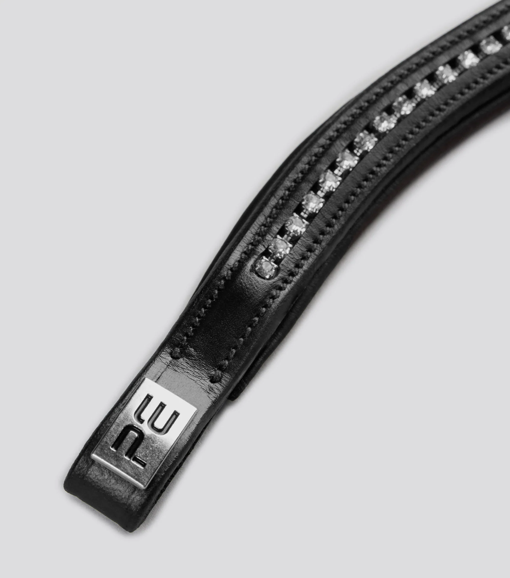 Shaped & Padded Browband / Swarovski Black - Image 6