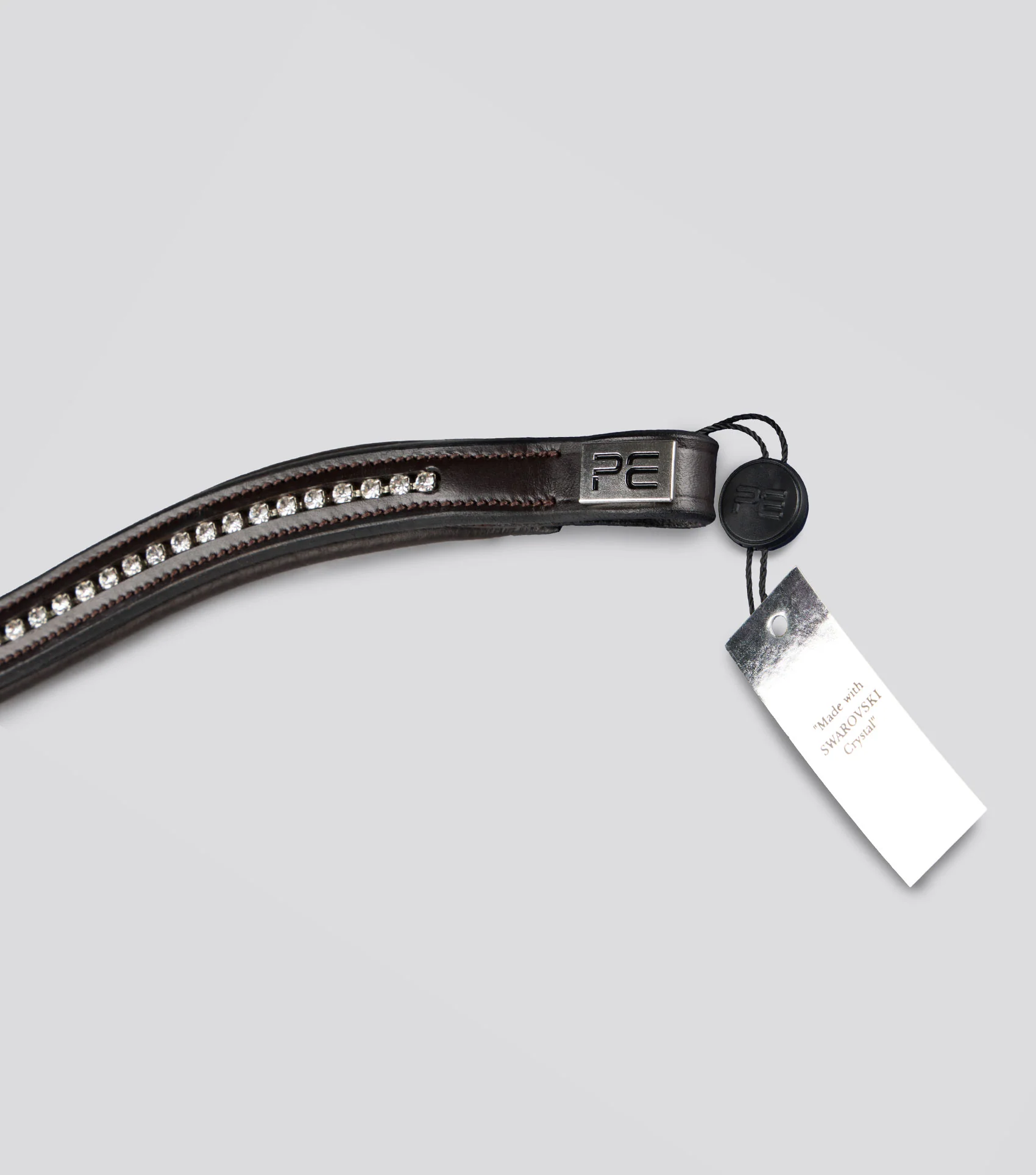 Shaped & Padded Browband / Swarovski Dark Havana - Image 2