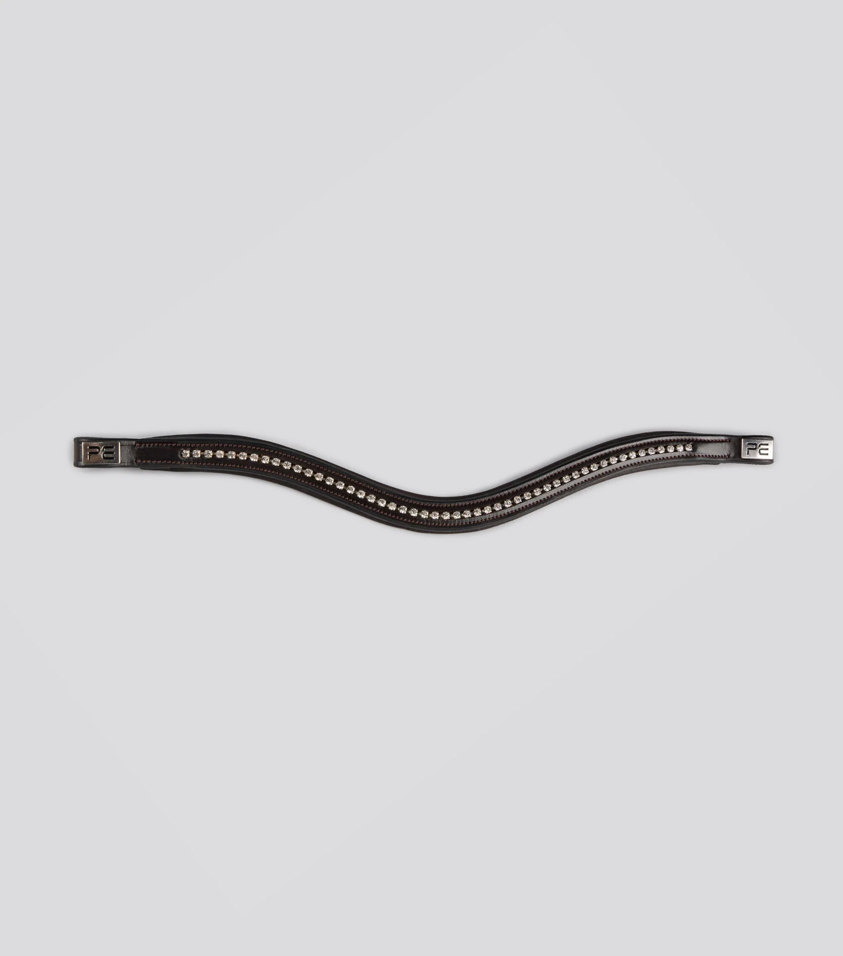 Shaped & Padded Browband / Swarovski Dark Havana - Image 4