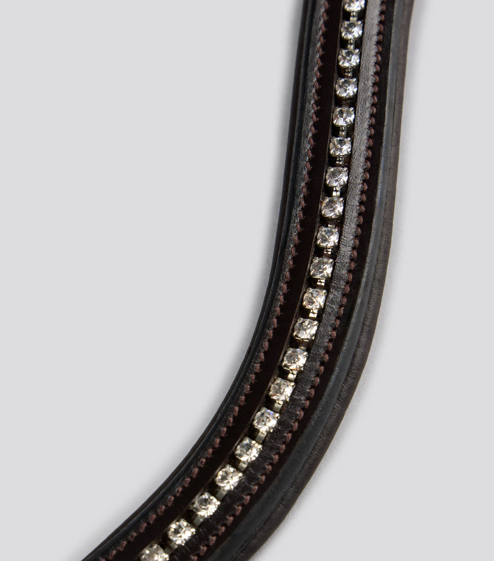Shaped & Padded Browband / Swarovski Dark Havana - Image 5