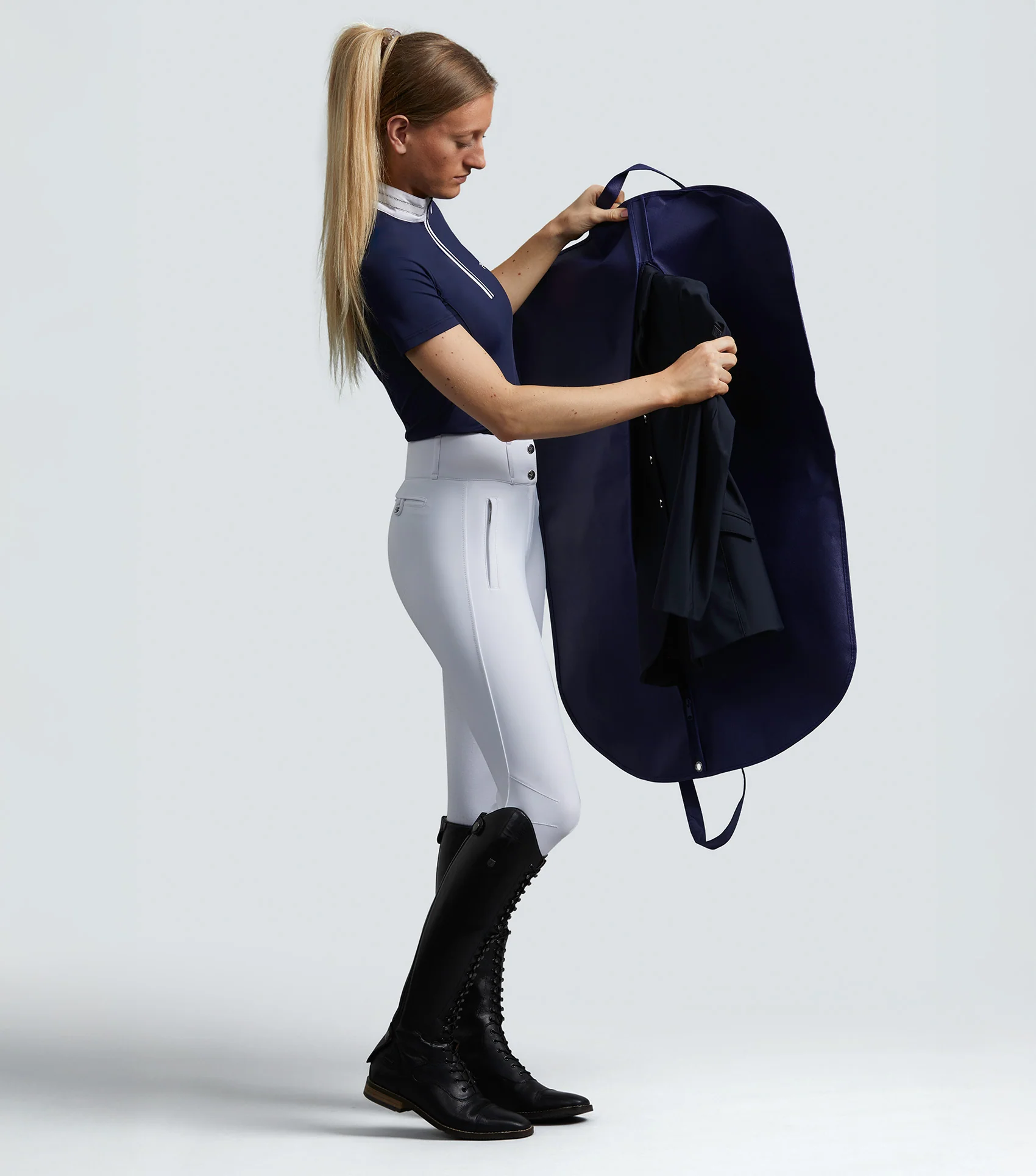 Show Jacket Garment Storage Bag Navy - Image 4