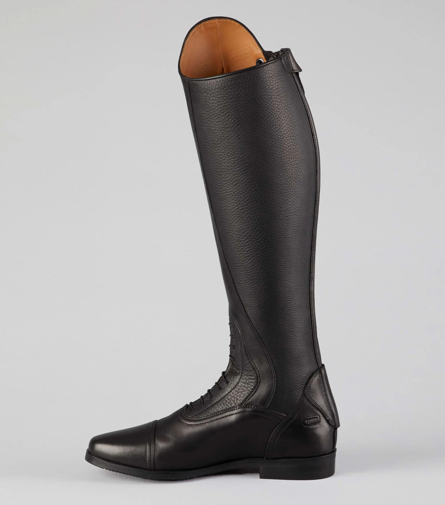 Silentio Mens Tall Leather Field Boot Black - Image 4