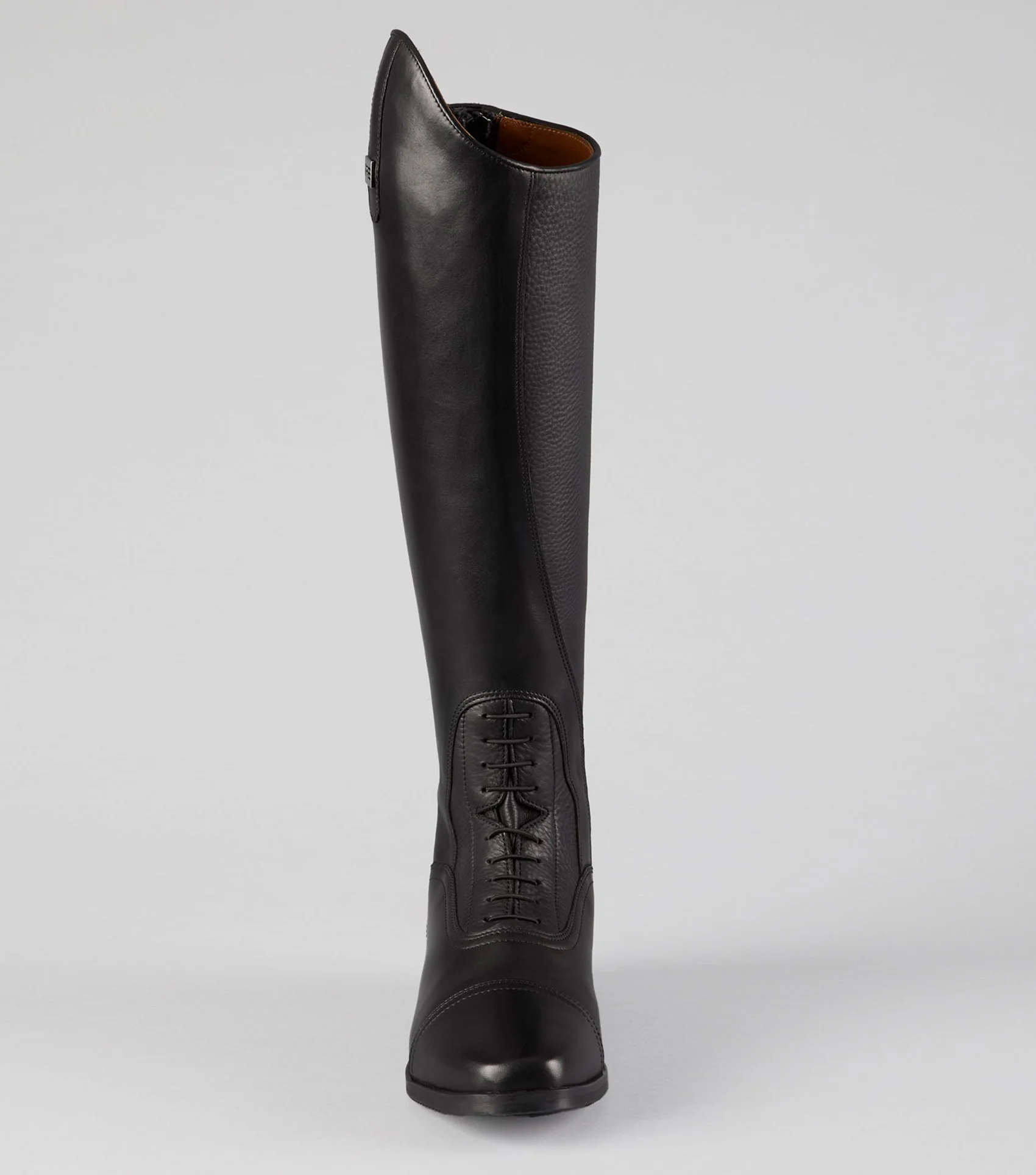 Silentio Mens Tall Leather Field Boot Black - Image 5