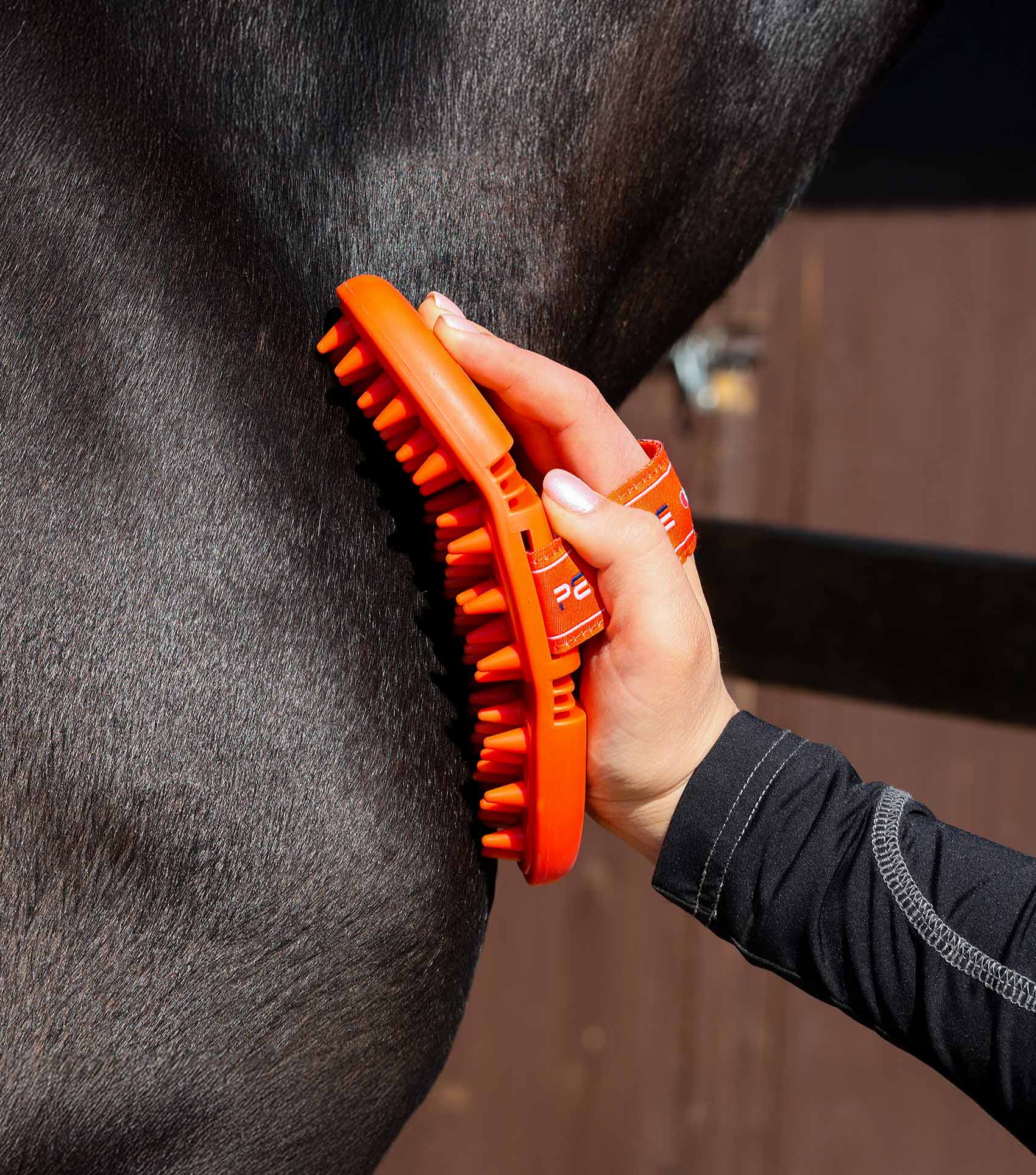 Soft-Touch Flexi Massage Brush Orange & Amber - Image 2