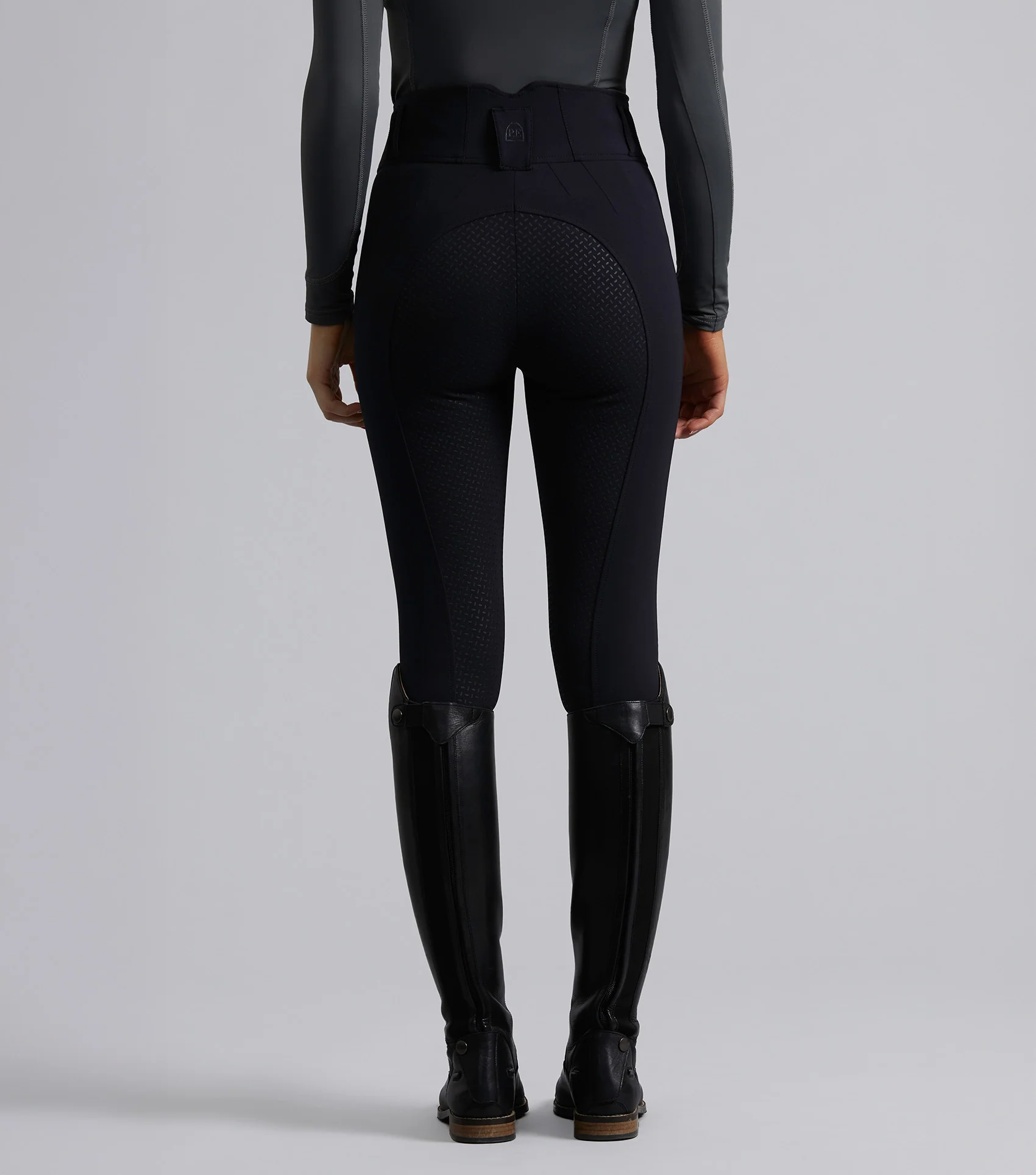 Sophia Ladies Full Seat High Waist Riding Breeches Black - Image 3