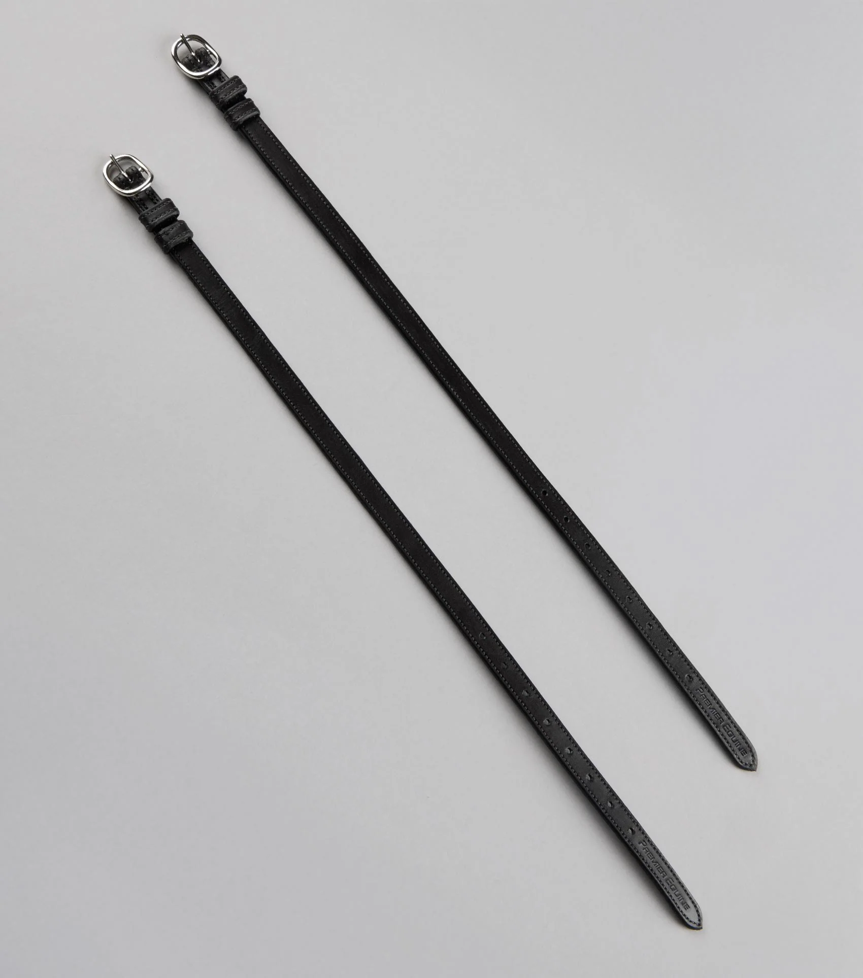 Spur Straps 4/8" European Leather Black