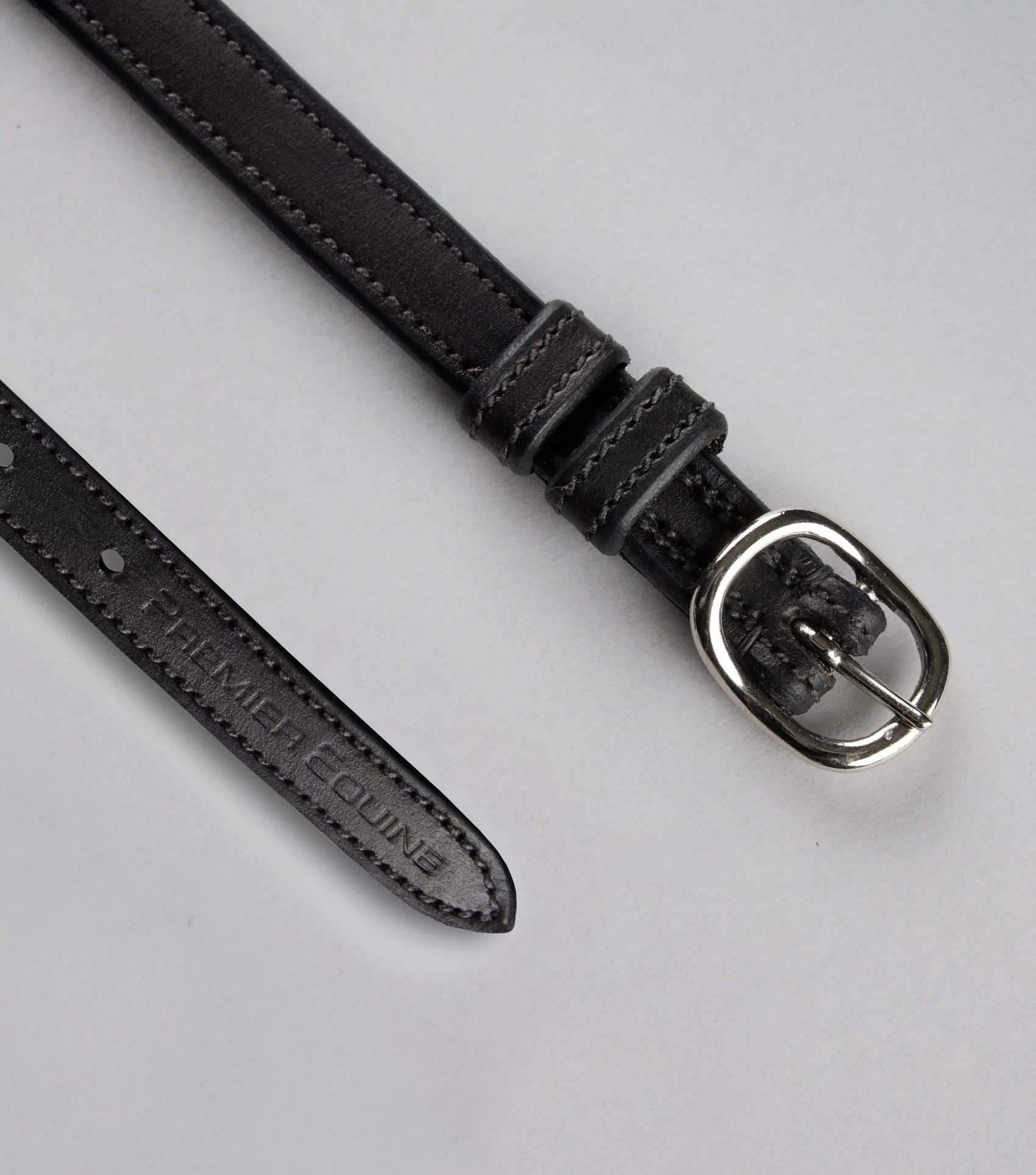 Spur Straps 4/8" European Leather Black - Image 2
