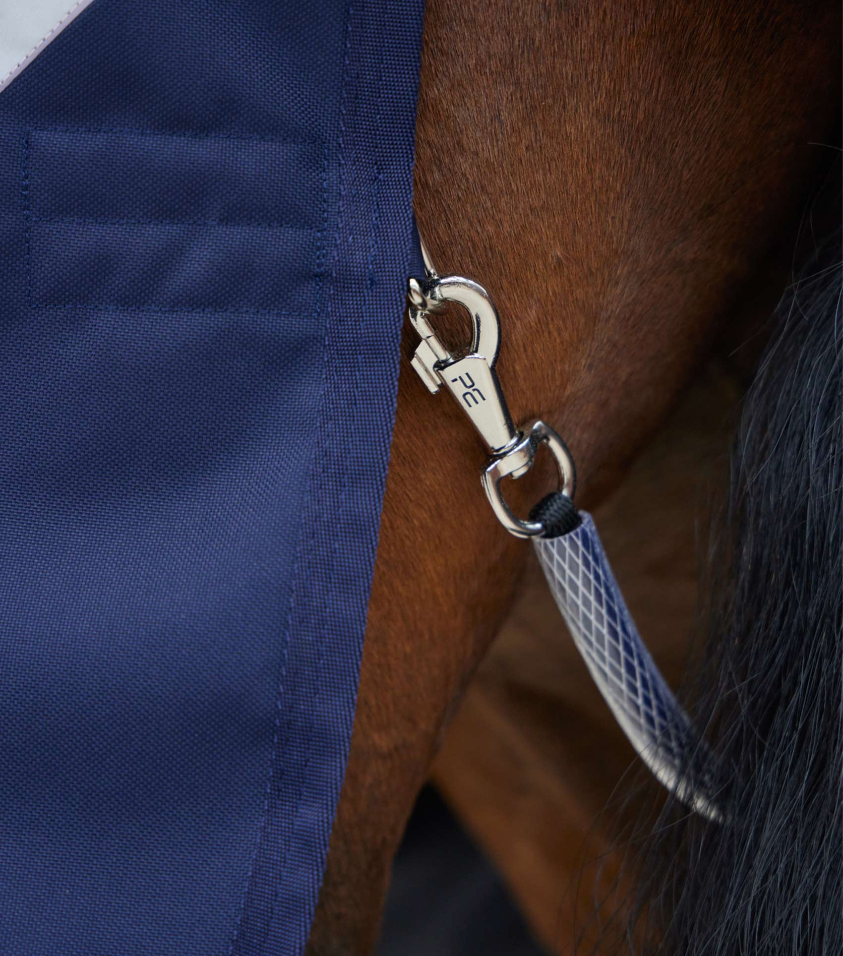Stratus 1200 Series 0g Turnout Rug with Classic Neck Cover Navy - Image 4