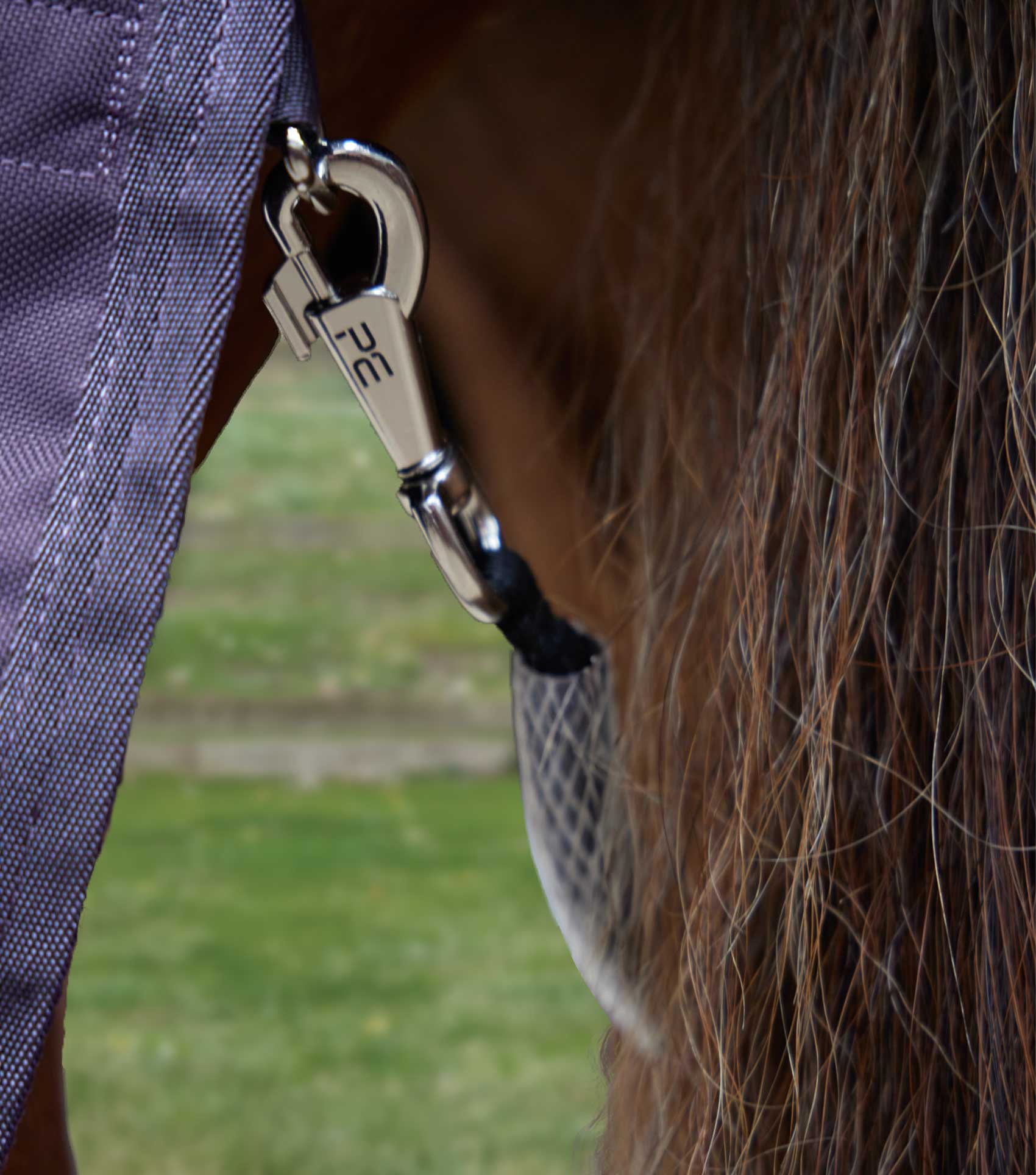 Stratus 1200 Series 0g Turnout Rug with Classic Neck Cover Purple - Image 5