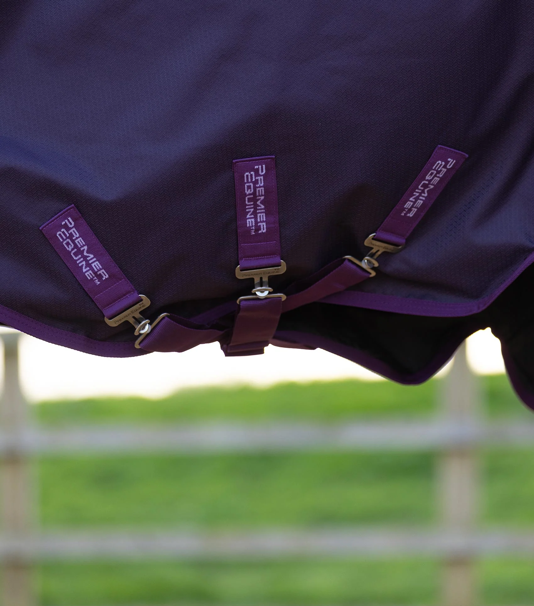 Stratus 600D Series 0g Turnout Rug with Classic Neck Cover Purple - Image 5