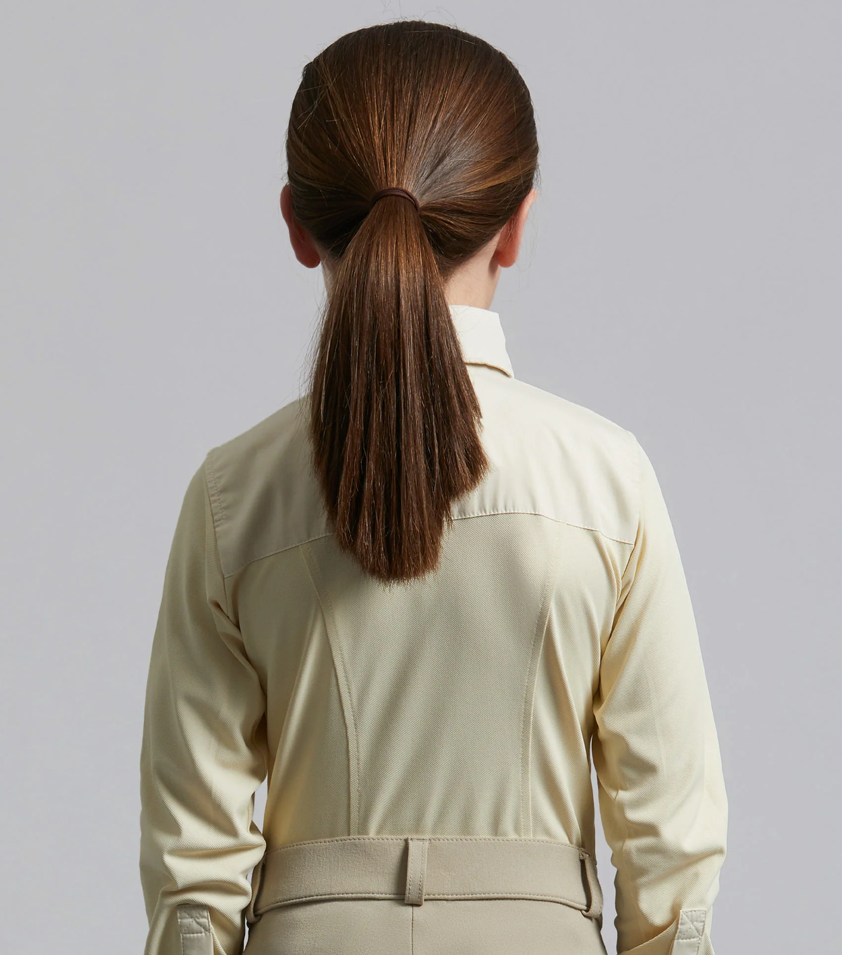 Tessa Girls Long Sleeve Show Shirt Vanilla - Image 3