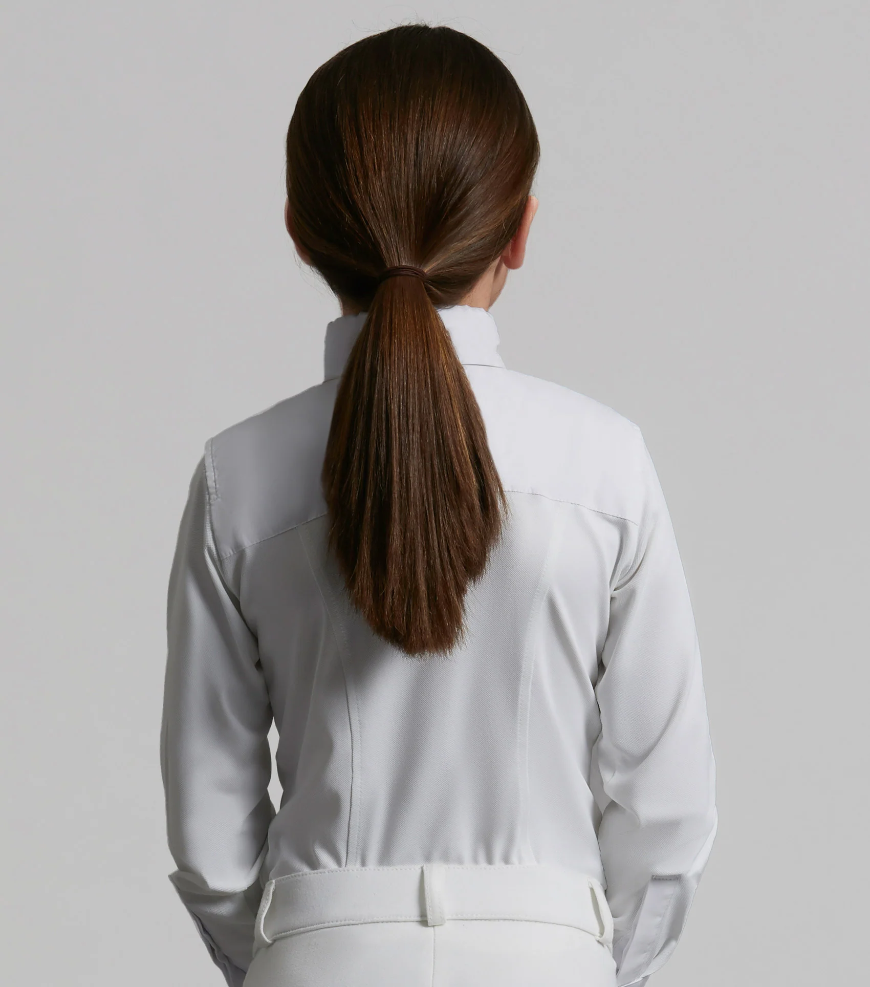 Tessa Girls Long Sleeve Show Shirt White - Image 3