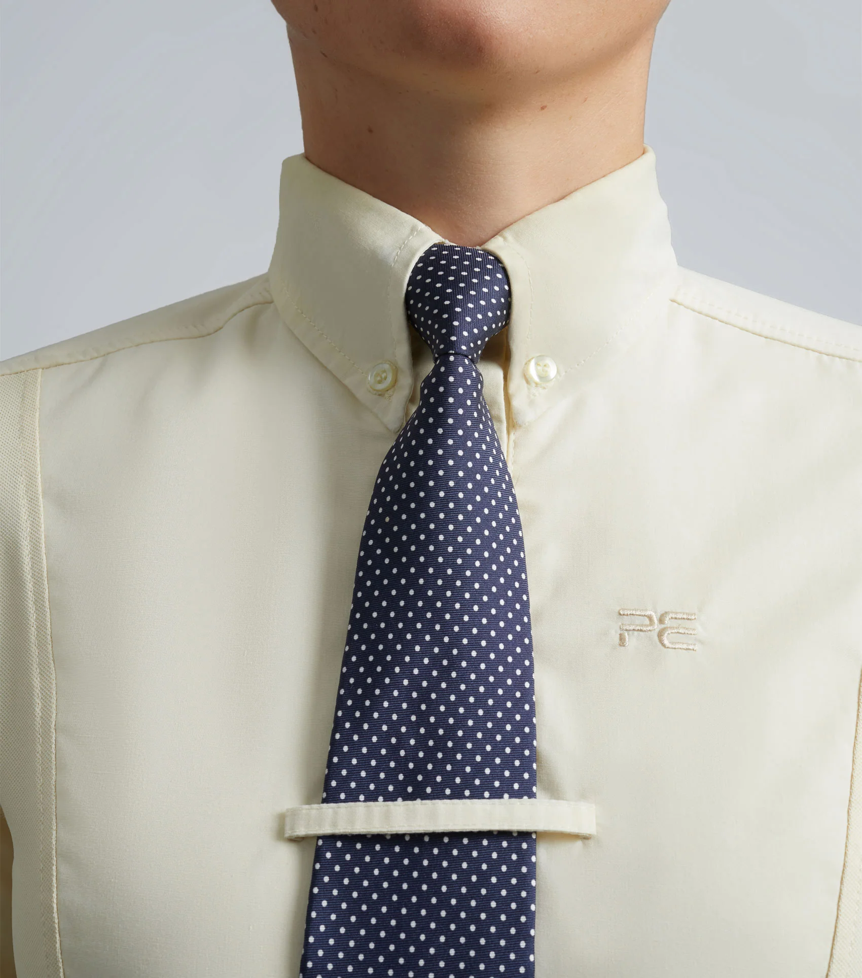 Tessa Ladies Long Sleeve Tie Shirt Vanilla - Image 4