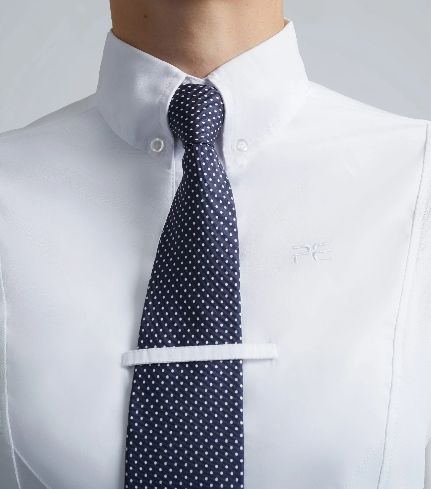 Tessa Ladies Long Sleeve Tie Shirt White - Image 4