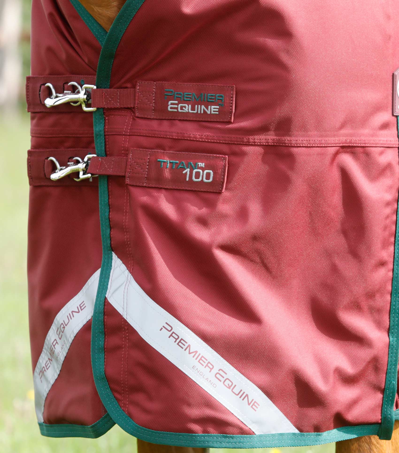 Titan 100g Original Turnout Rug Burgundy - Image 3