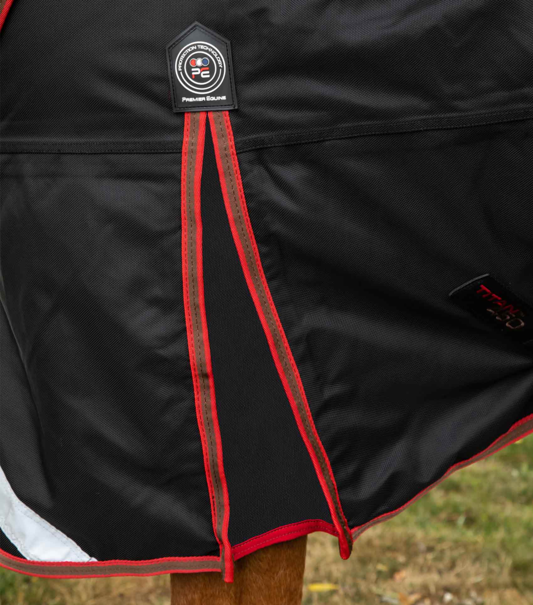 Titan 450g Turnout Rug with Snug-Fit Neck Cover Black - Image 4