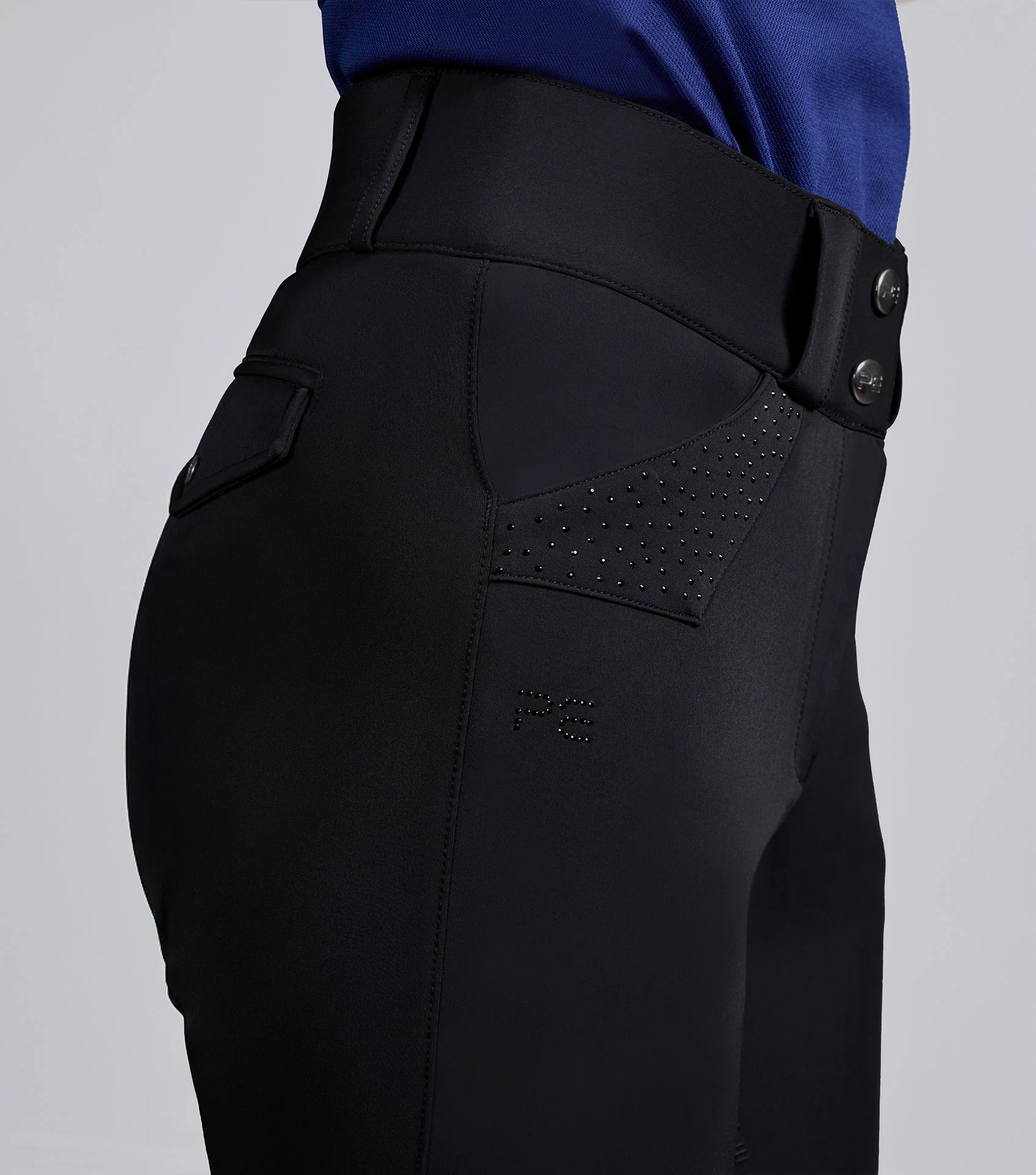Torino II Womens Gel Full Seat Riding Breeches Black - Image 3