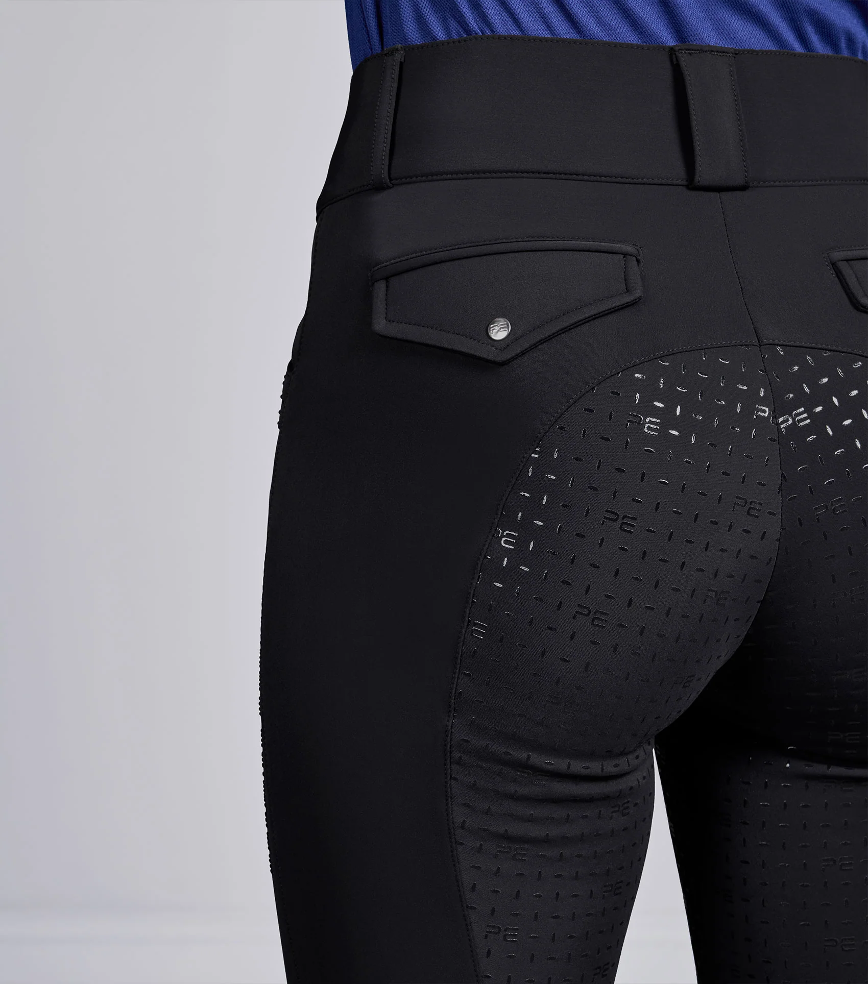 Torino II Womens Gel Full Seat Riding Breeches Black - Image 4