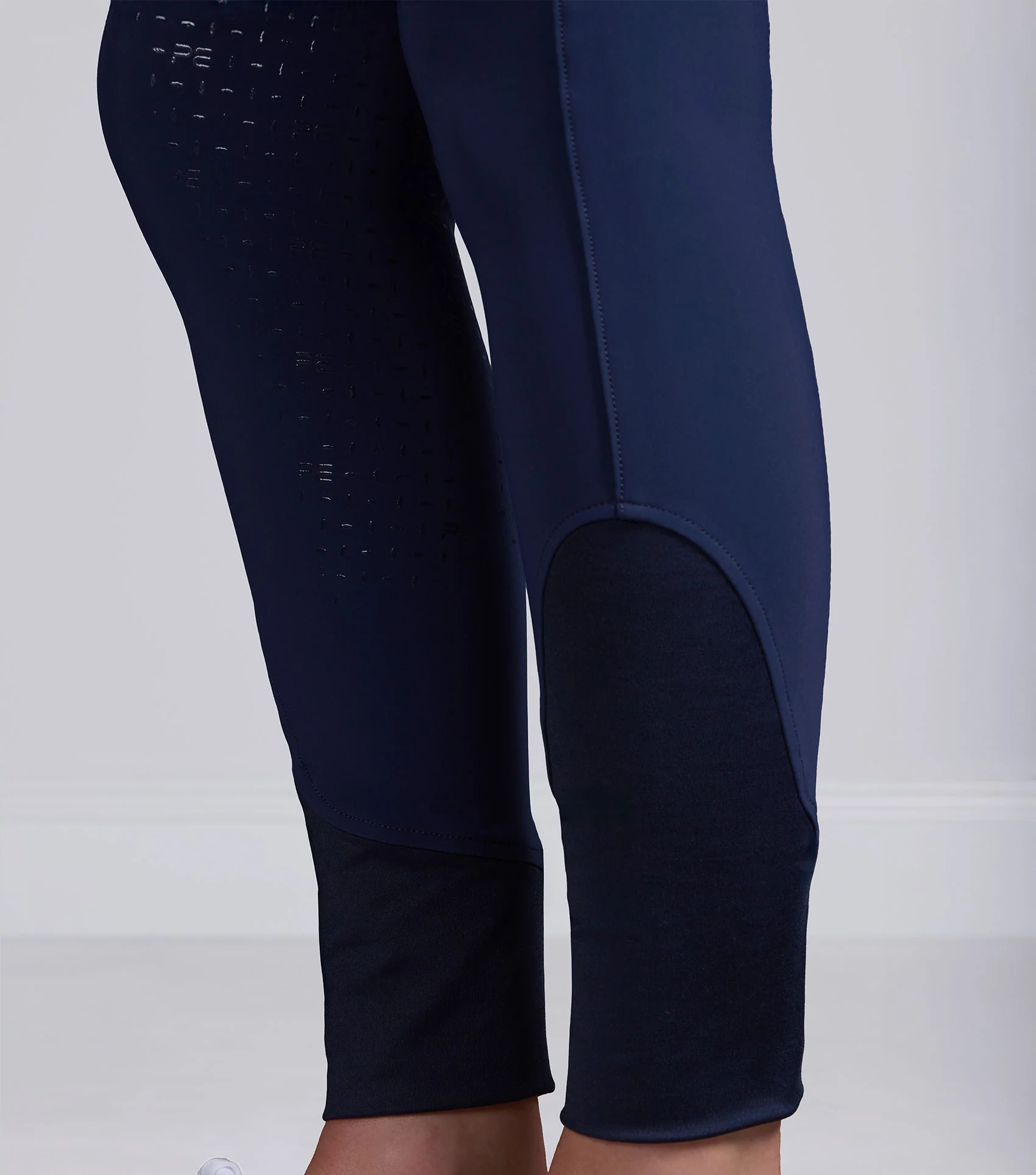 Torino II Womens Gel Full Seat Riding Breeches Navy - Image 5