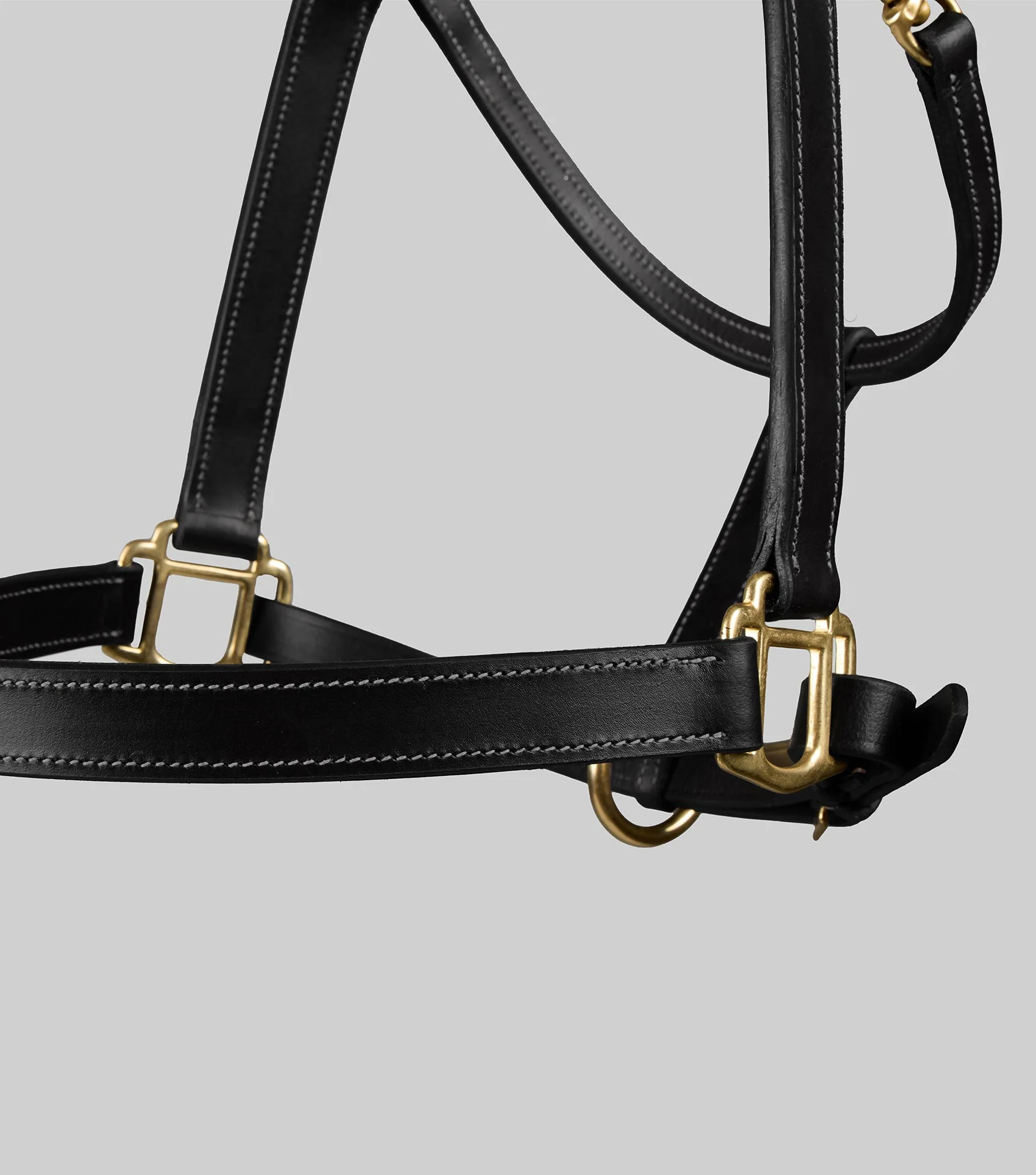 Traditional Leather Headcollar Black - Image 4