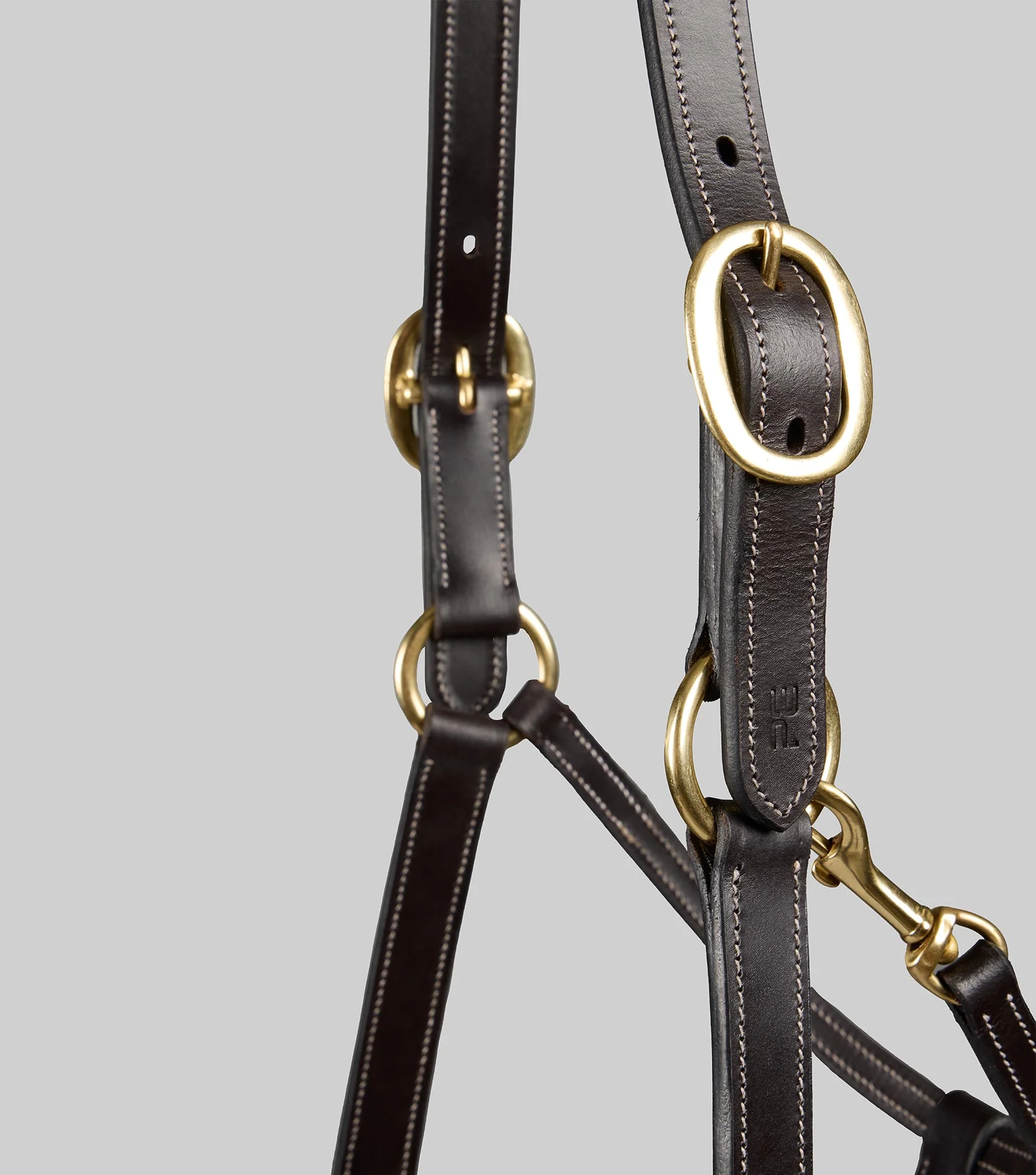 Traditional Leather Headcollar Dark Havana - Image 3